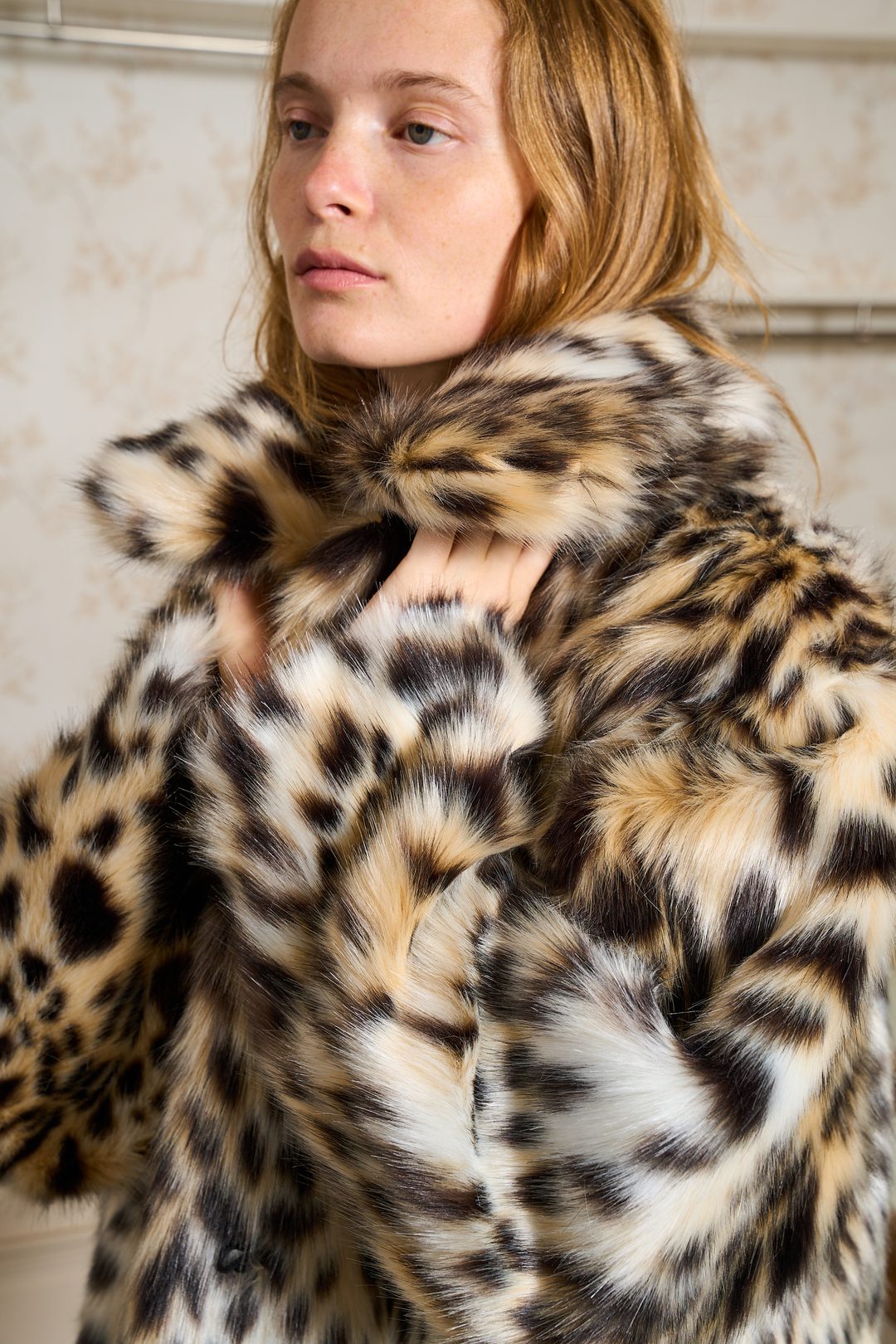 Lysie Leopard Faux-Fur Coat