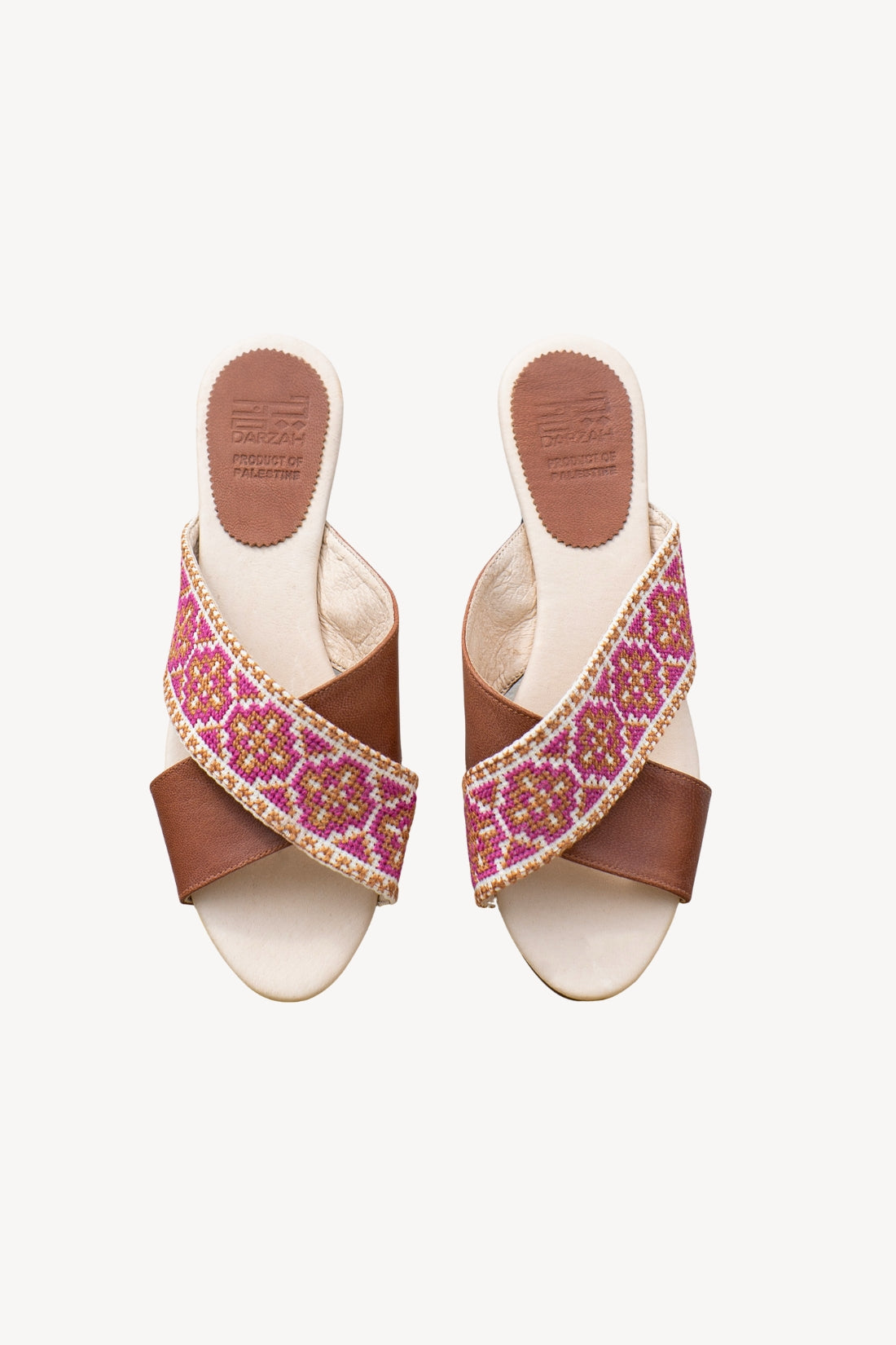 Mona Cross Strap Sandal in Berry