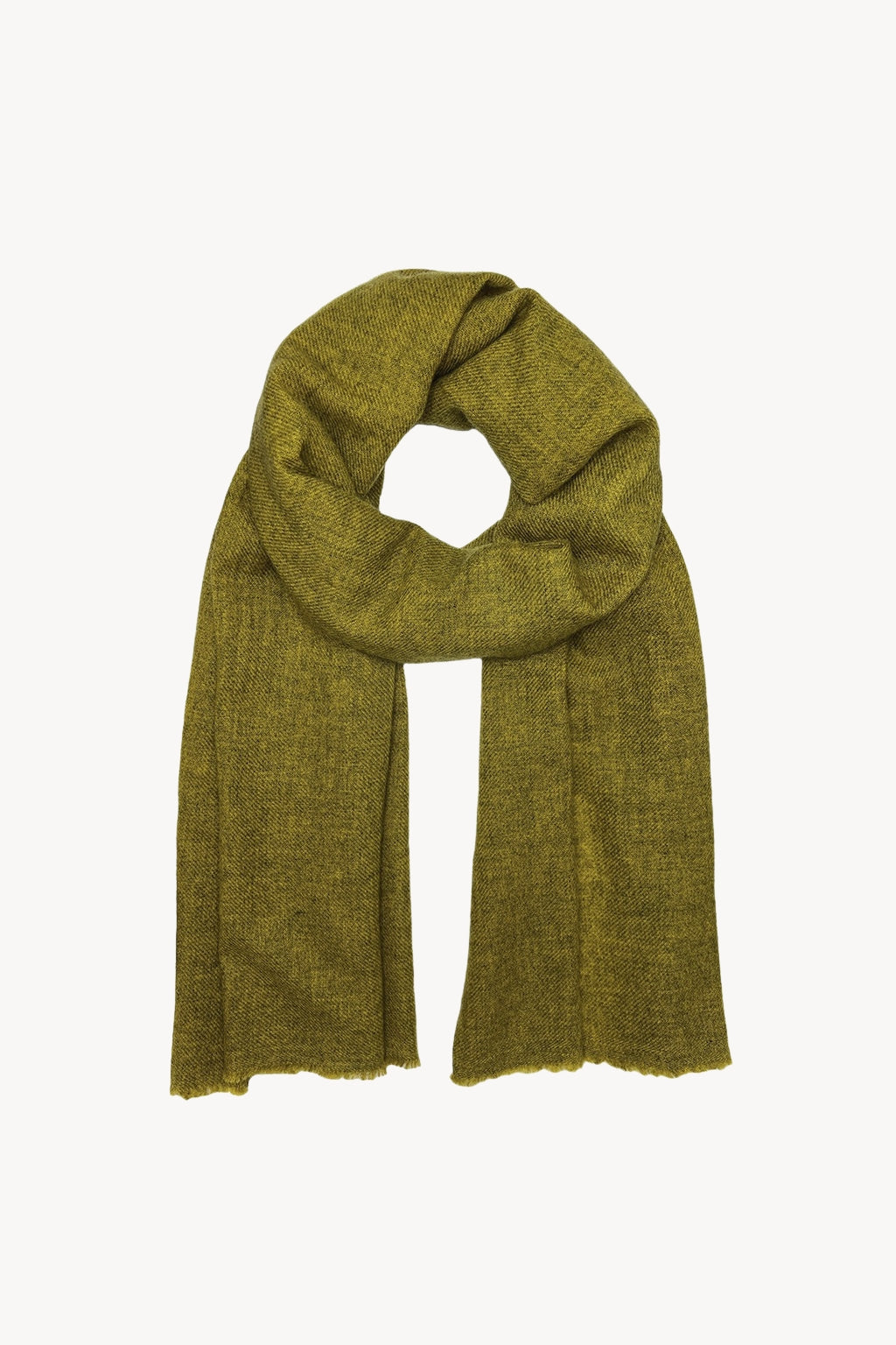 Olive Handloom Cashmere Scarf
