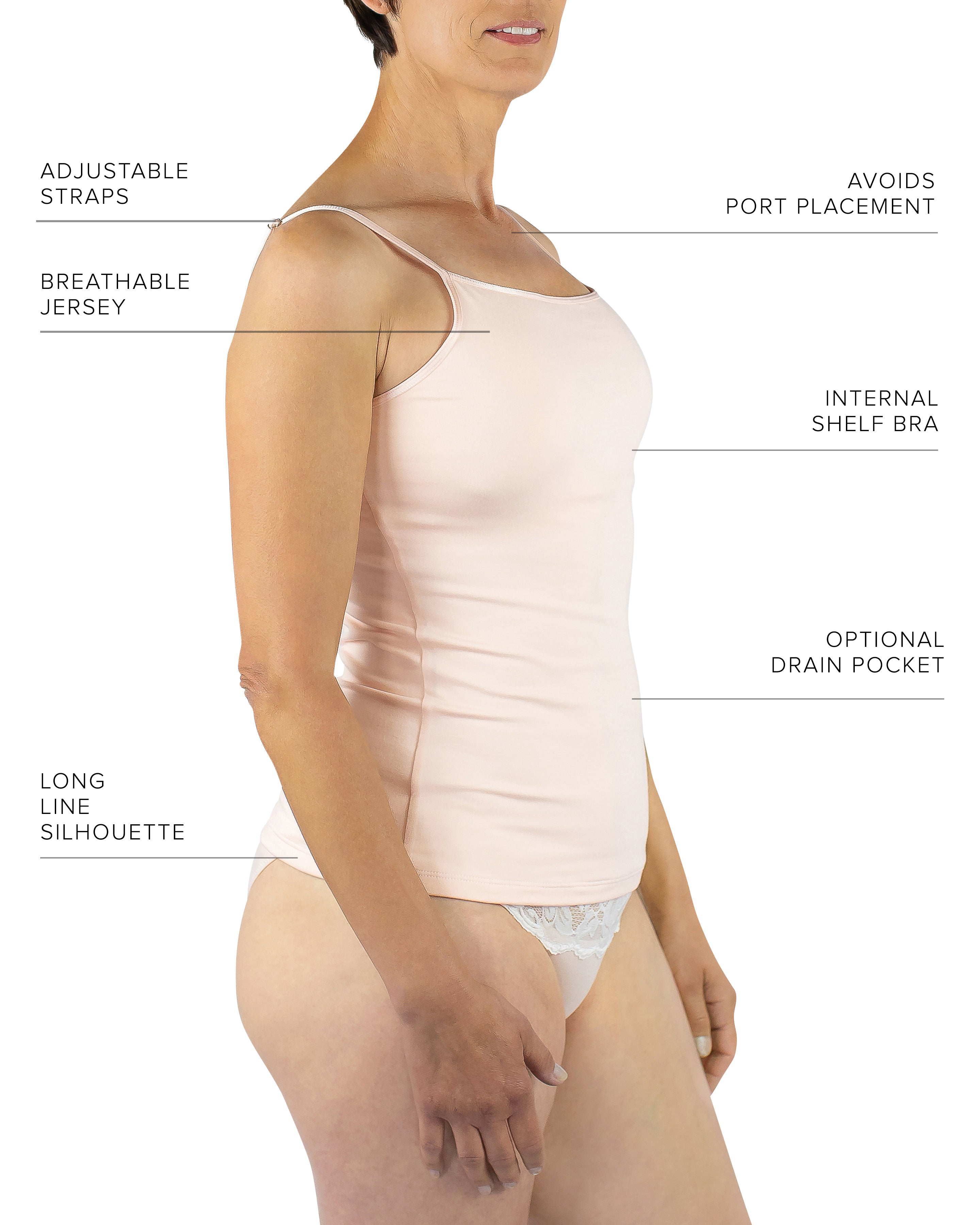 Maia Sustainable Jersey Cami | Blush