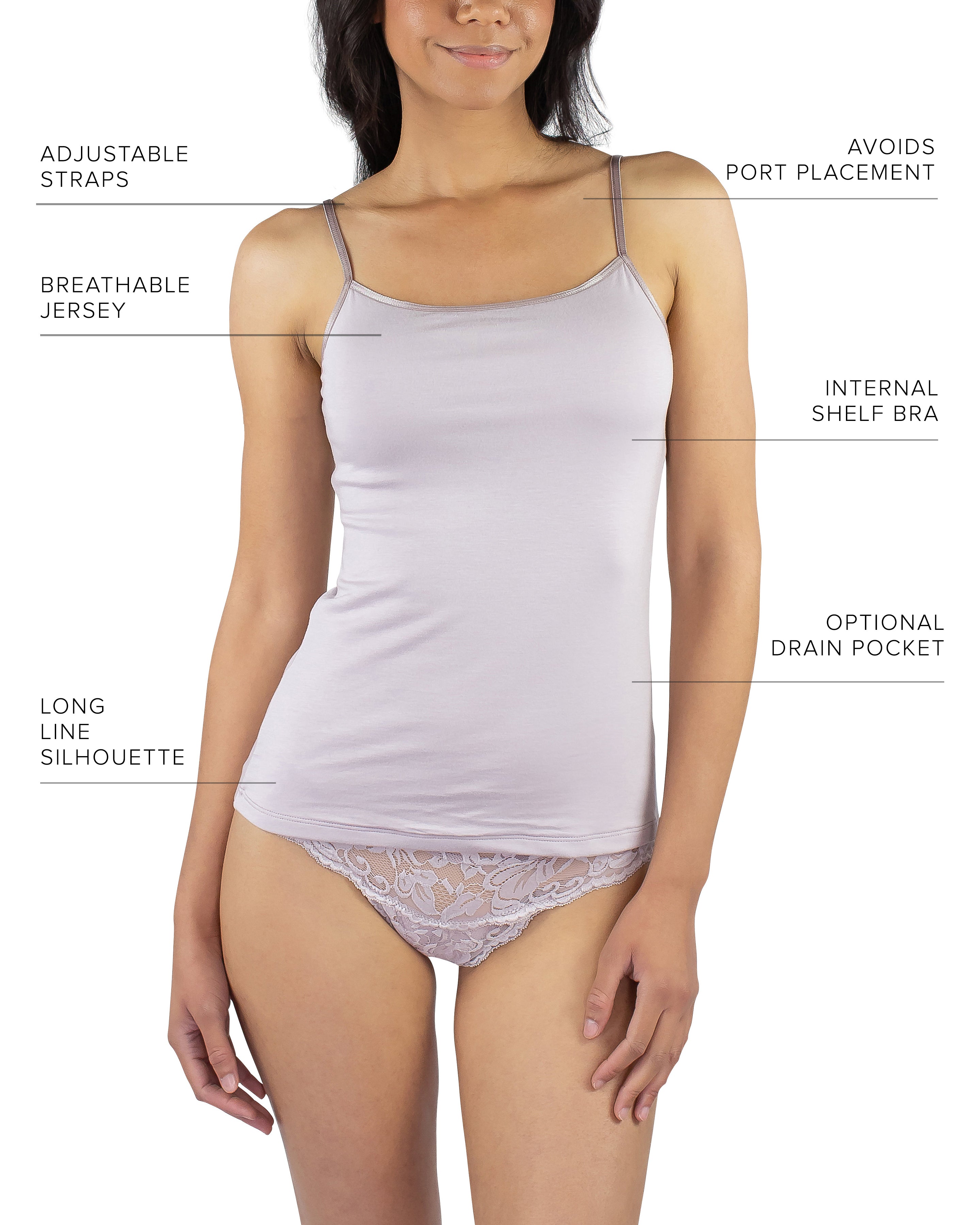 Maia Sustainable Jersey Cami | Mauve