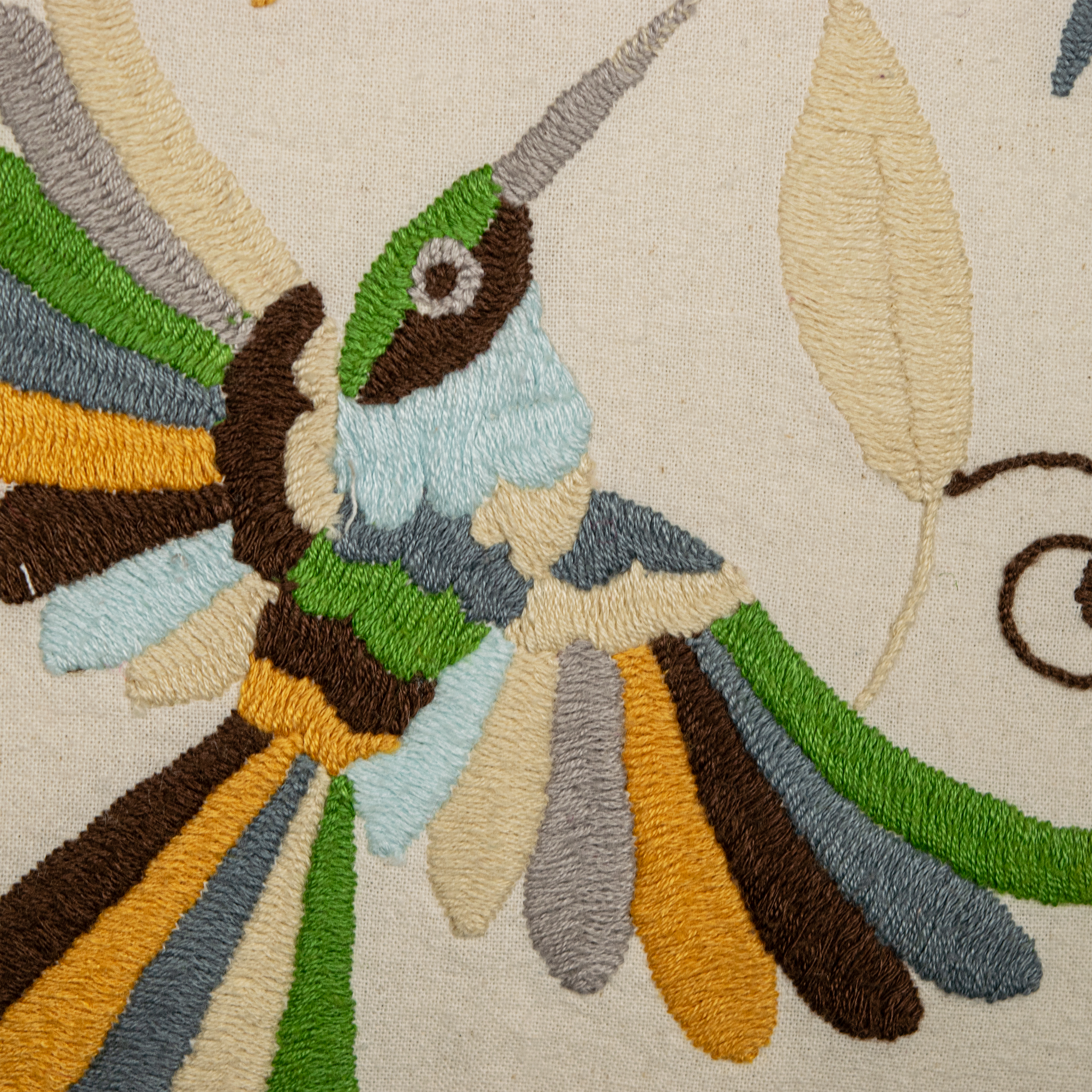 Green Colibrí Cushion Cover