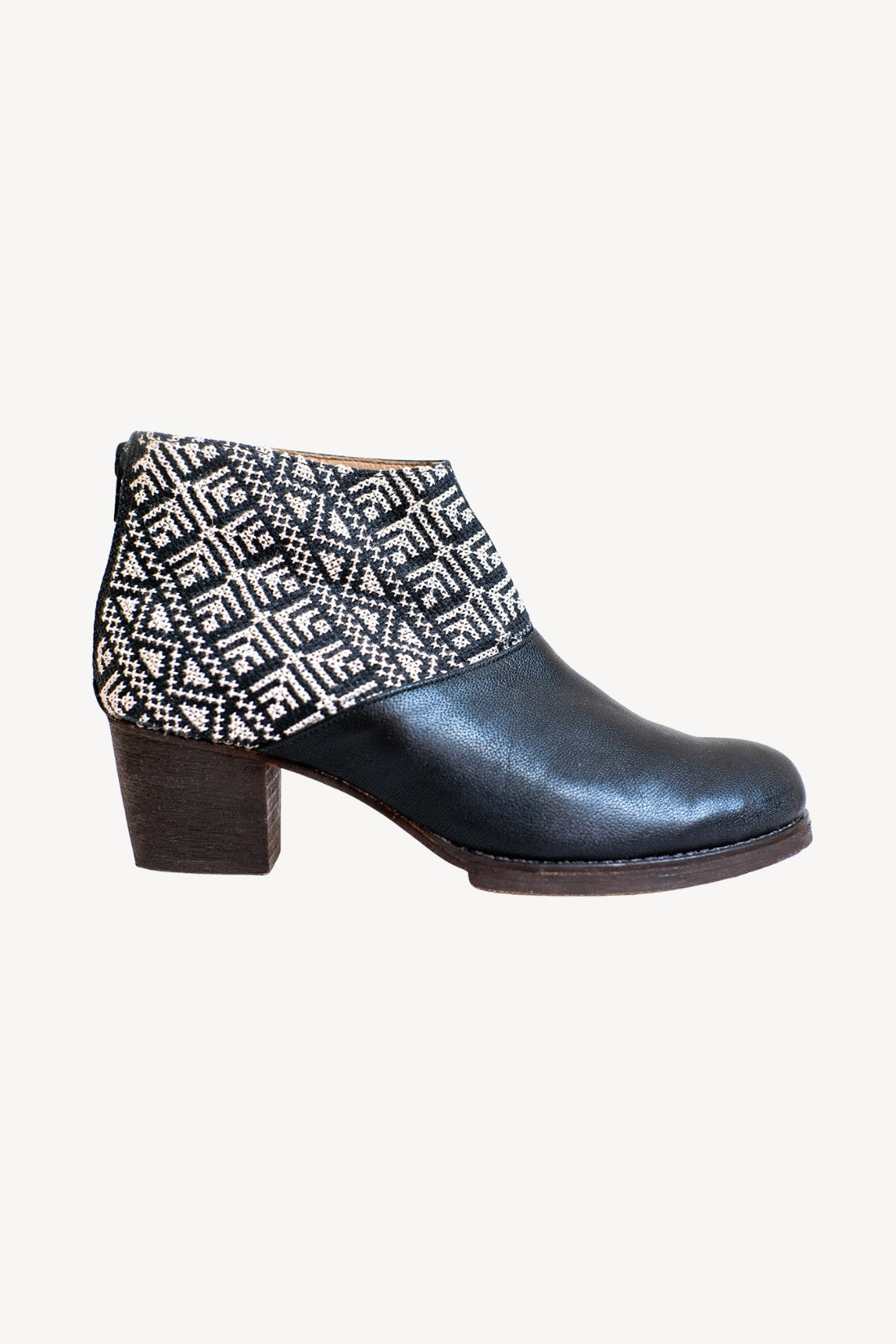 Tatreez Ankle Boot Black