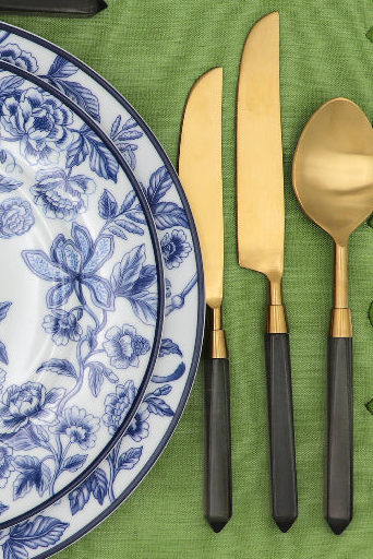 24pc Set Midnight Blue Cutlery | 4 Sets of 6 Pieces