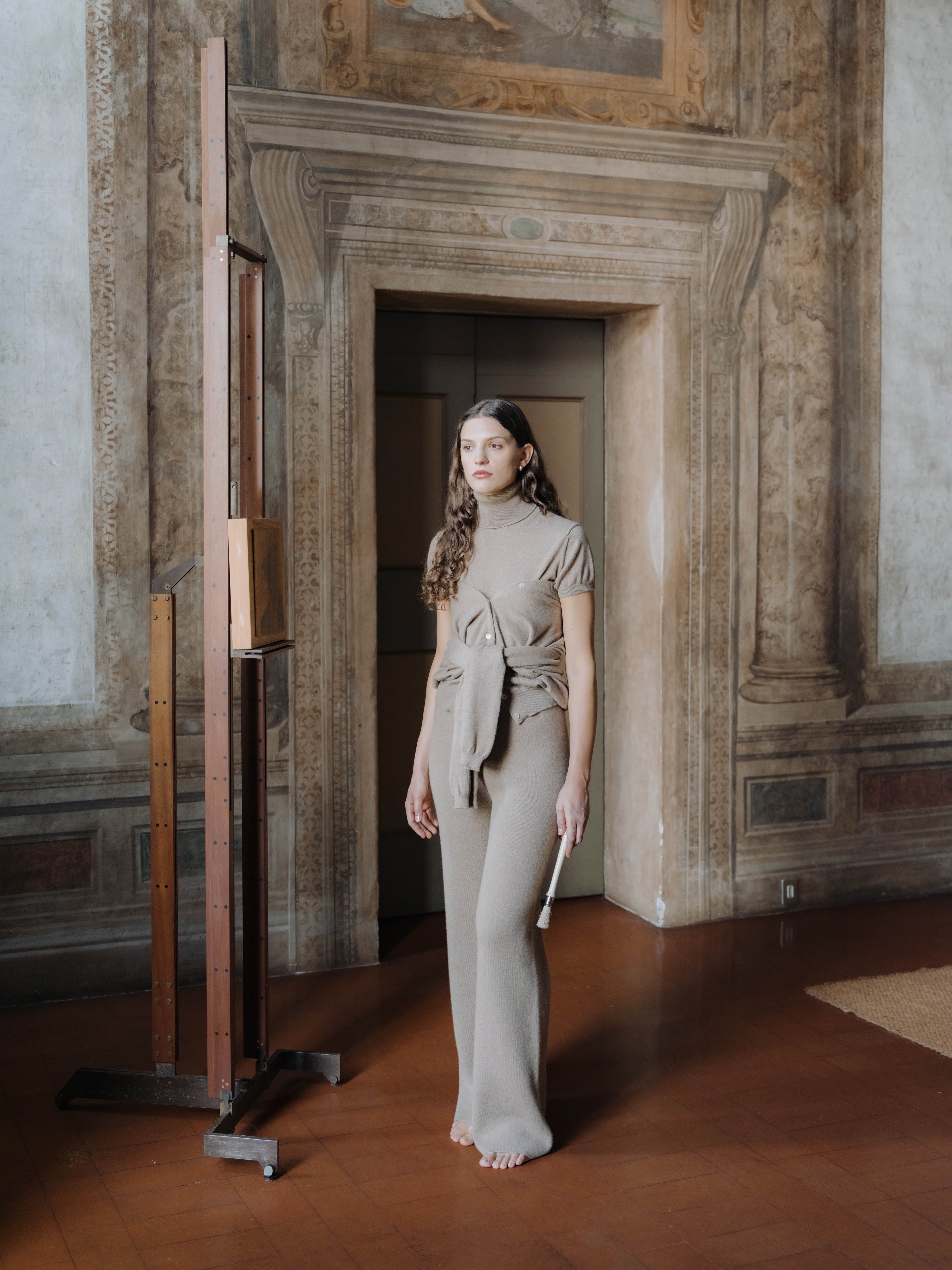 Pure Cashmere Short Sleeve Turtleneck