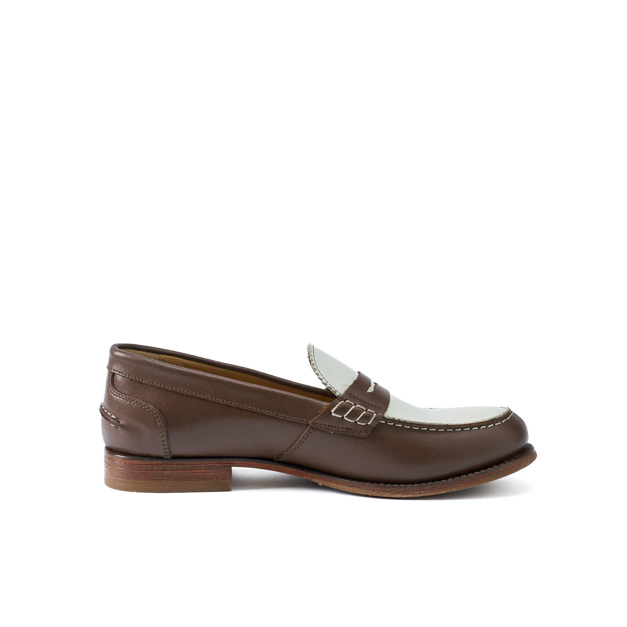 Brown & White Loafers