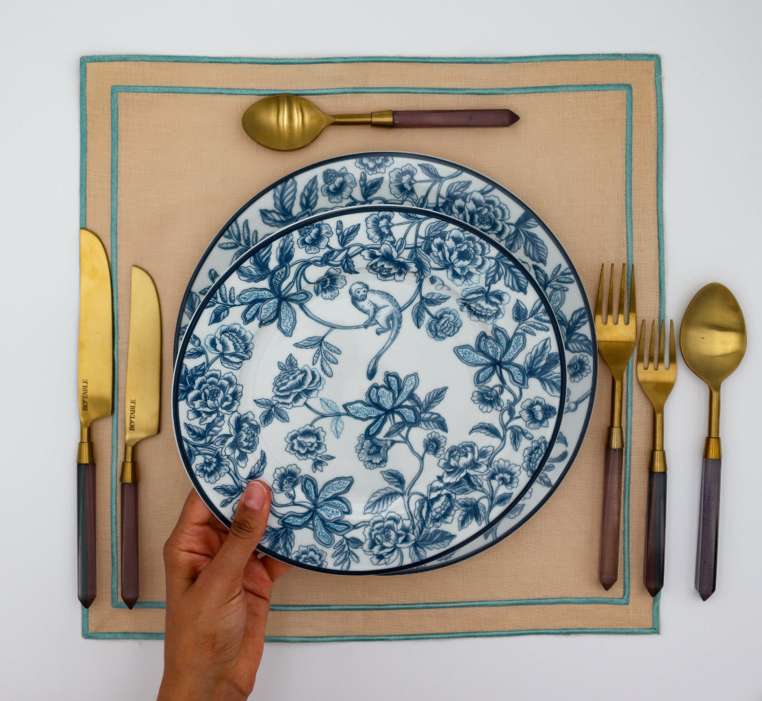 Bombay Blue Dinner Plate | Set of 4 (+1 Bonus Plate)