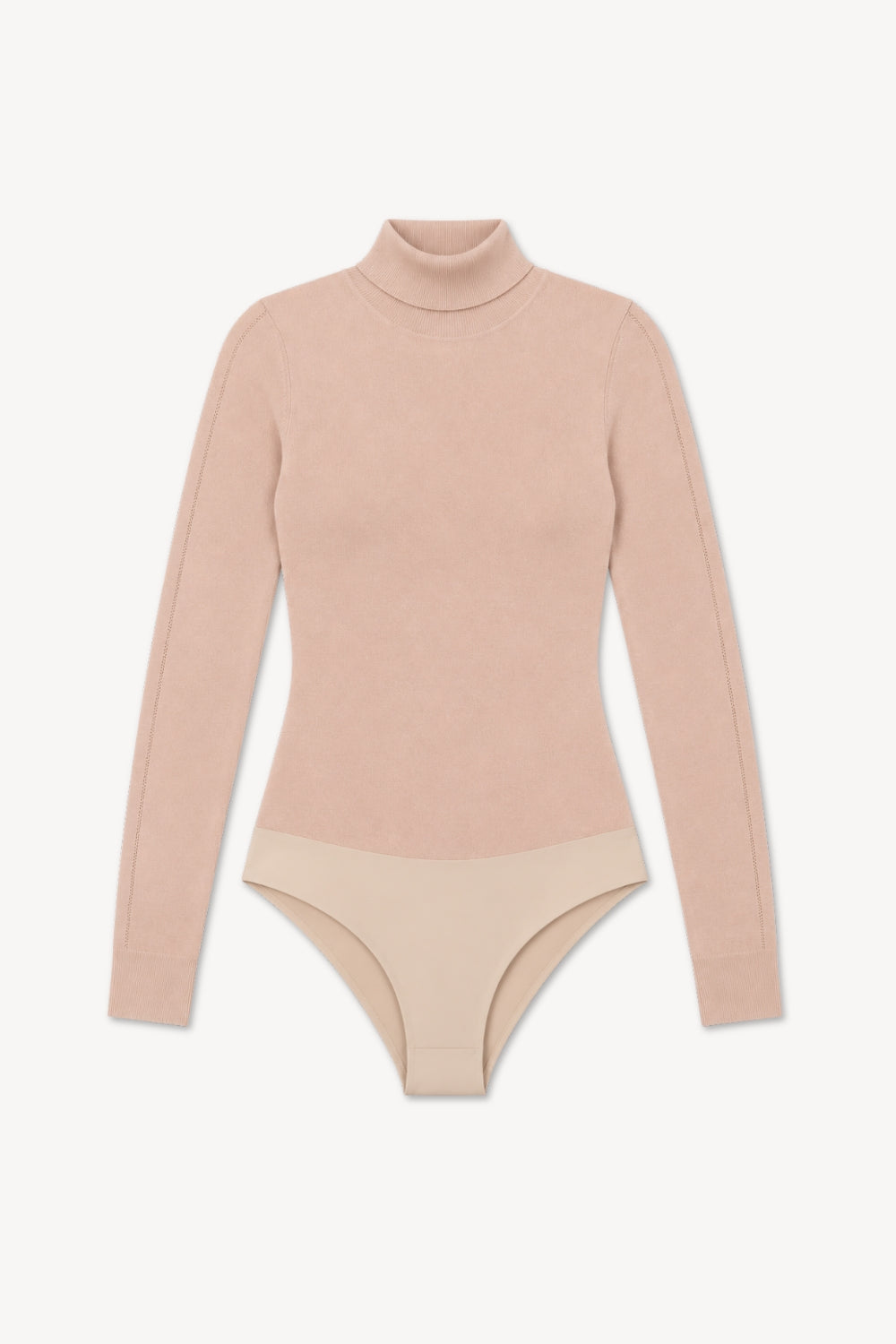 Mira Turtleneck Viscose Bodysuit | Beige