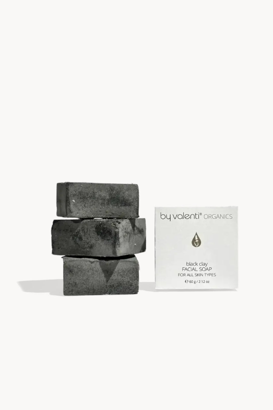 Black Clay Facial Soap with Activated charcoal + Hematite + Aloe vera
