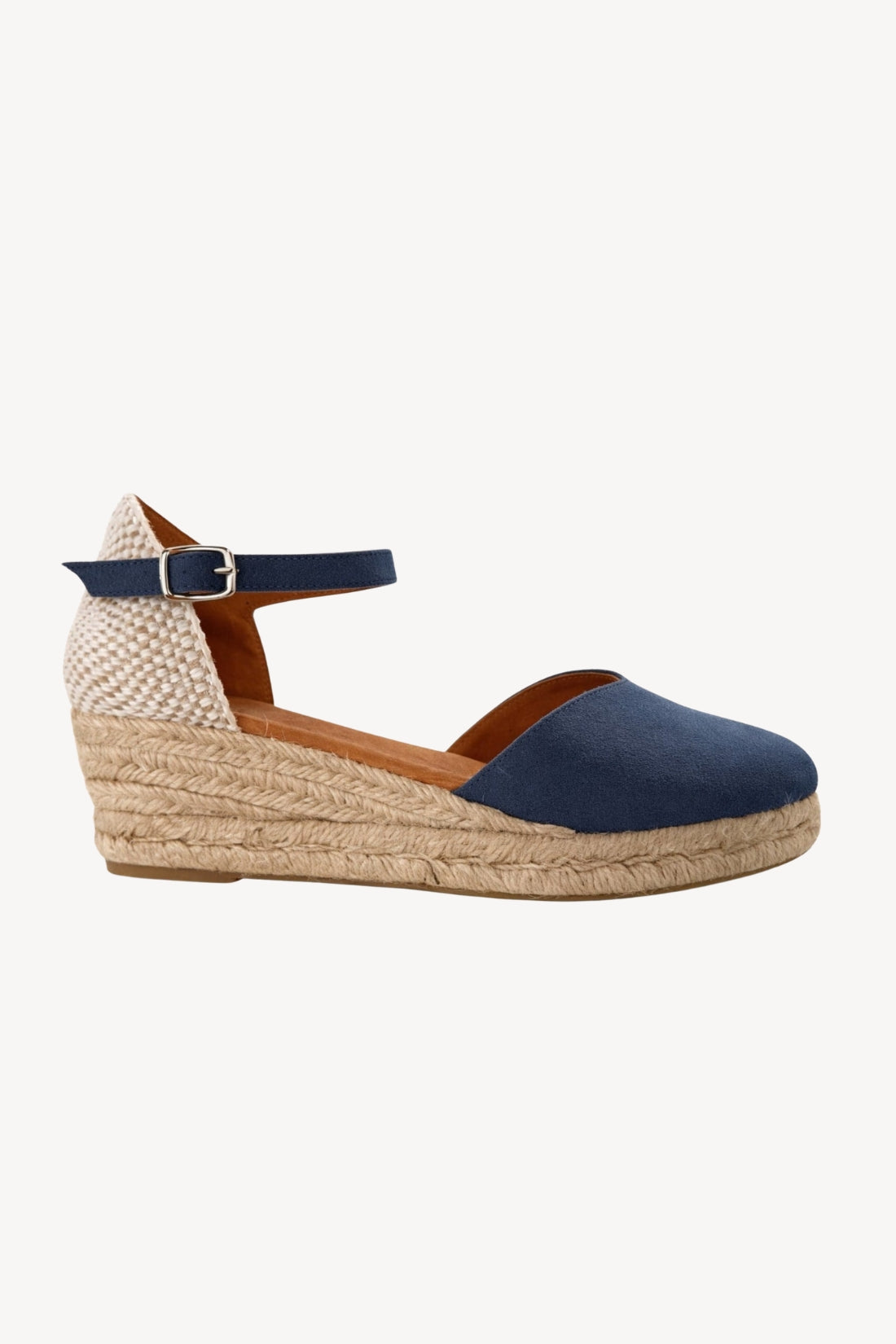 Jimena French Blue Wedge Sandals