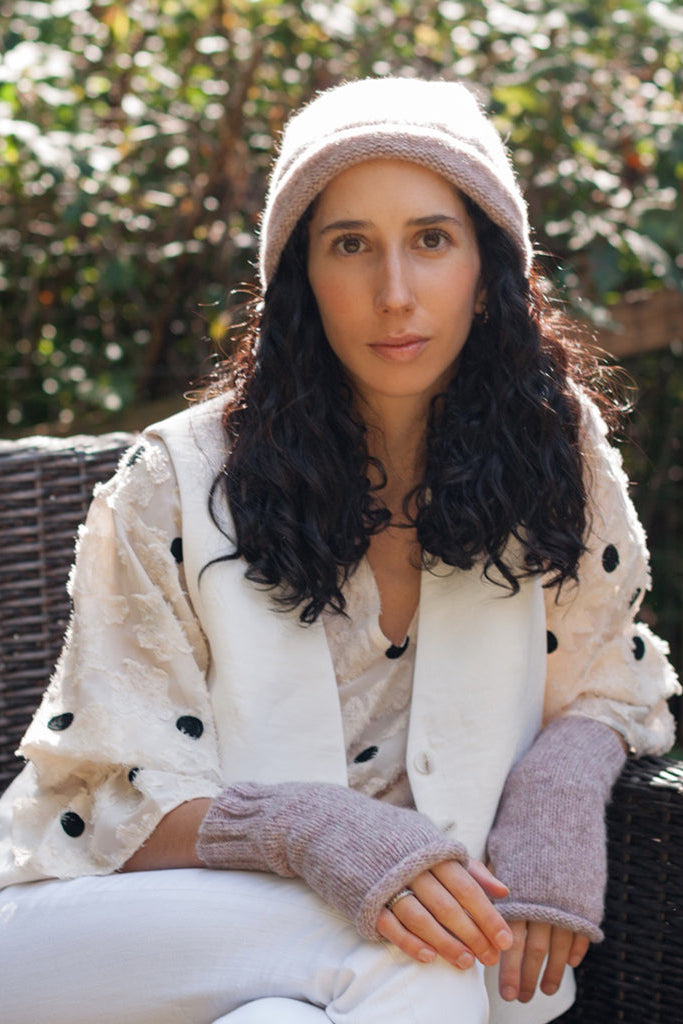 Blush Essential Knit Alpaca Gloves