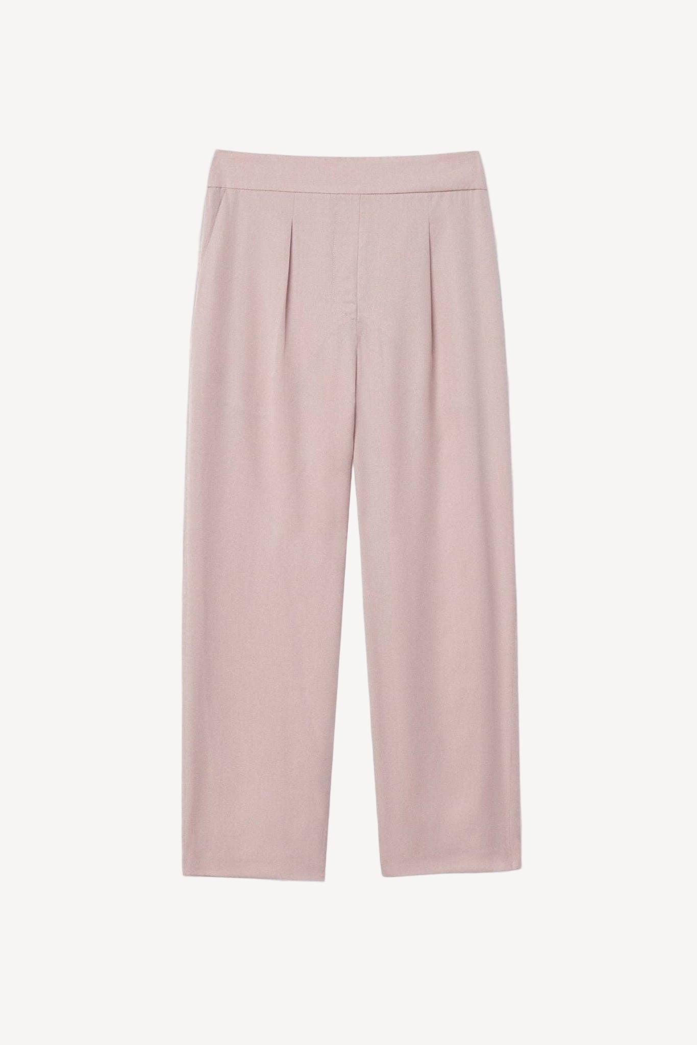 Pink pants on a light gray background