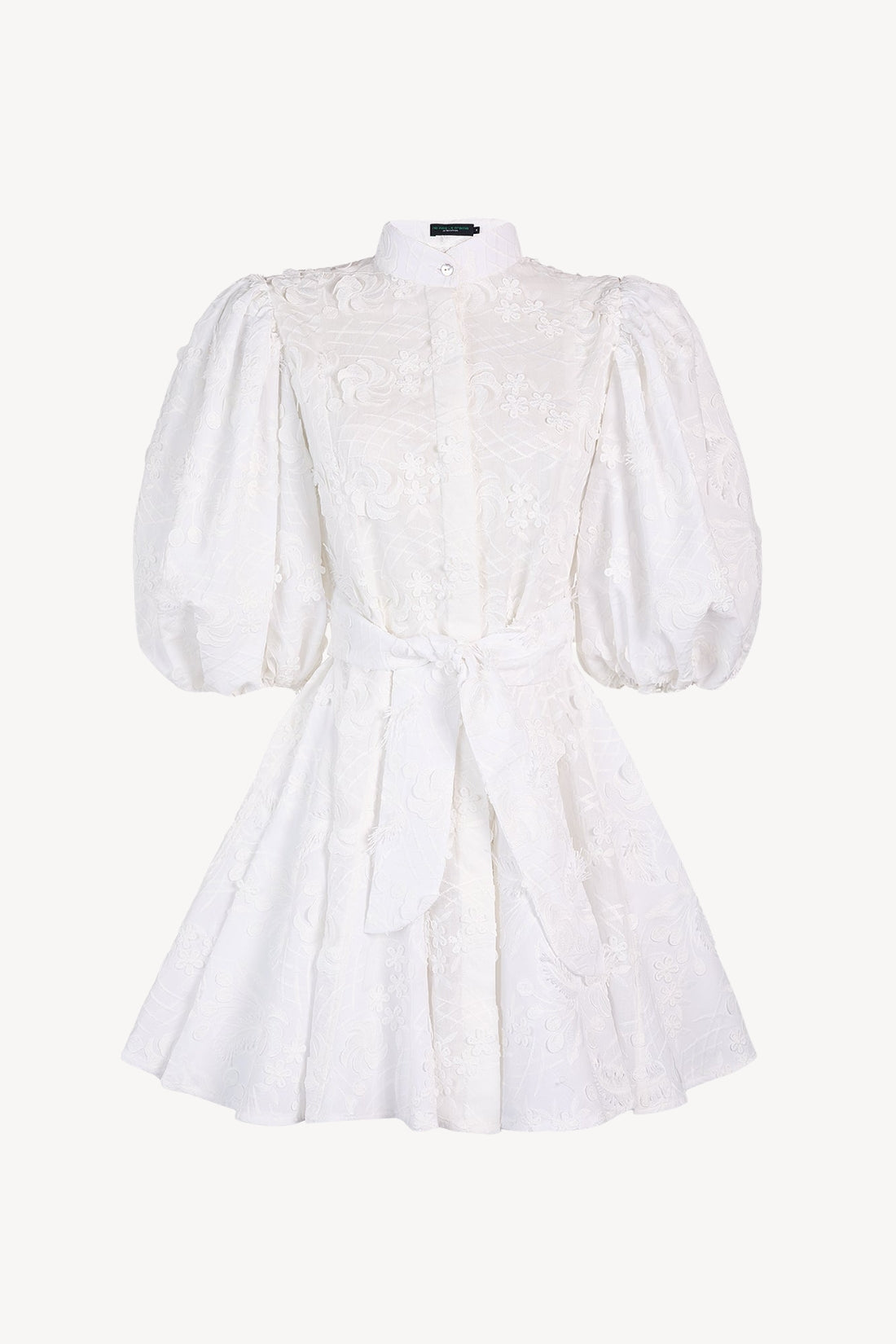 Bromelia Dress Mini in Embroidery Garden Off White