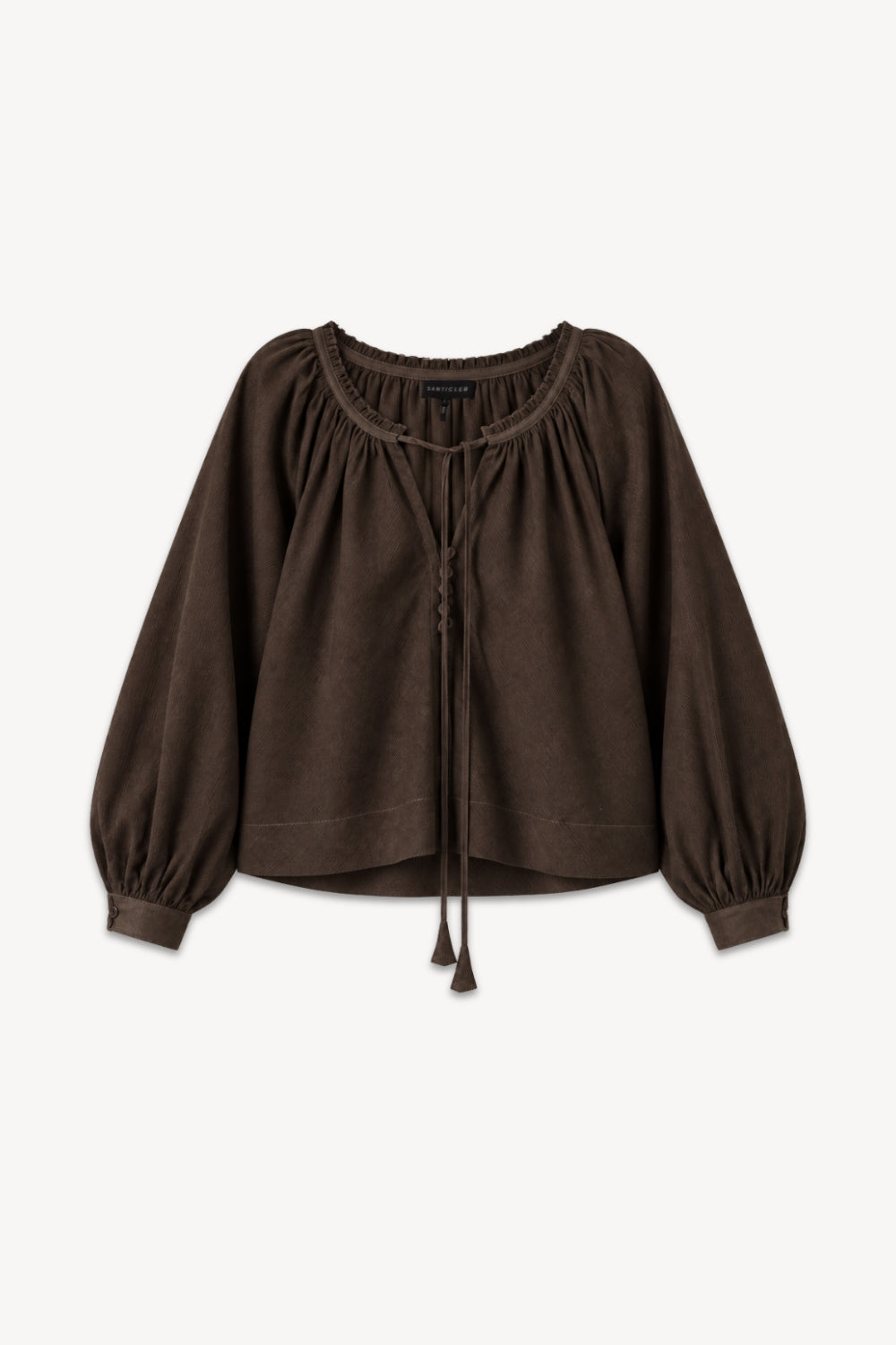 Lia Fine Corduroy Blouse | Umber