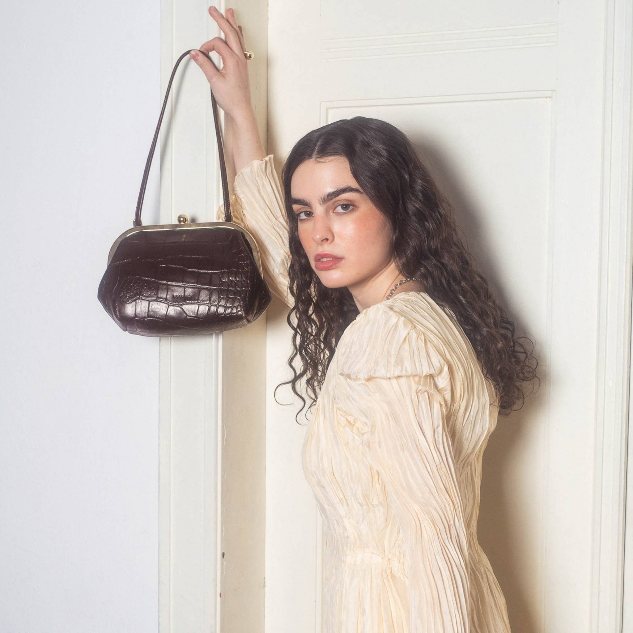 Sicily Bag in Brown Croco