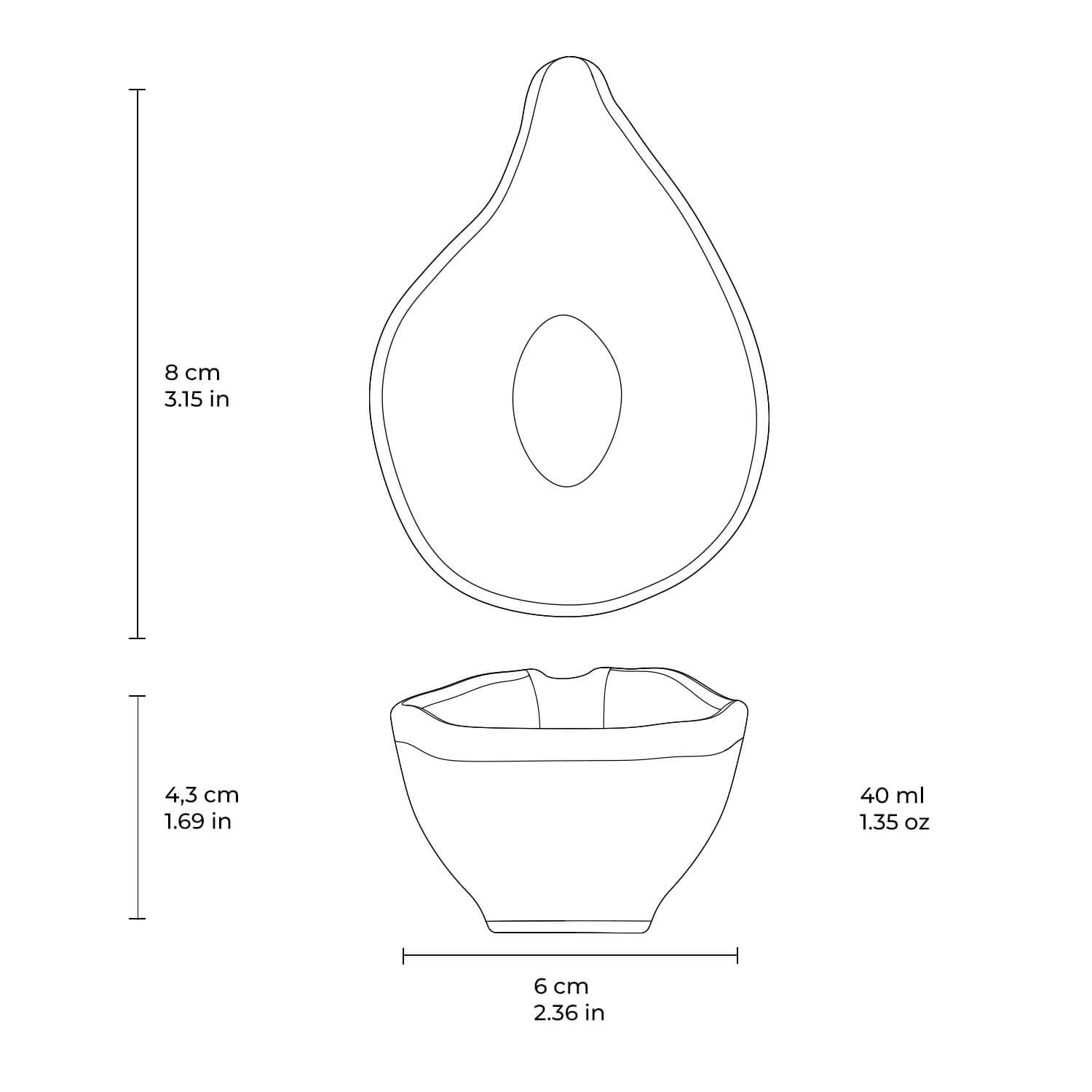 Teardrop Stoneware Cup