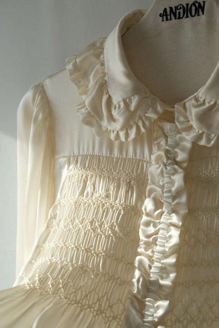 satin natural silk blouse