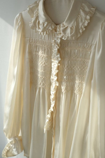 CORNELIA BLOUSE satin natural silk