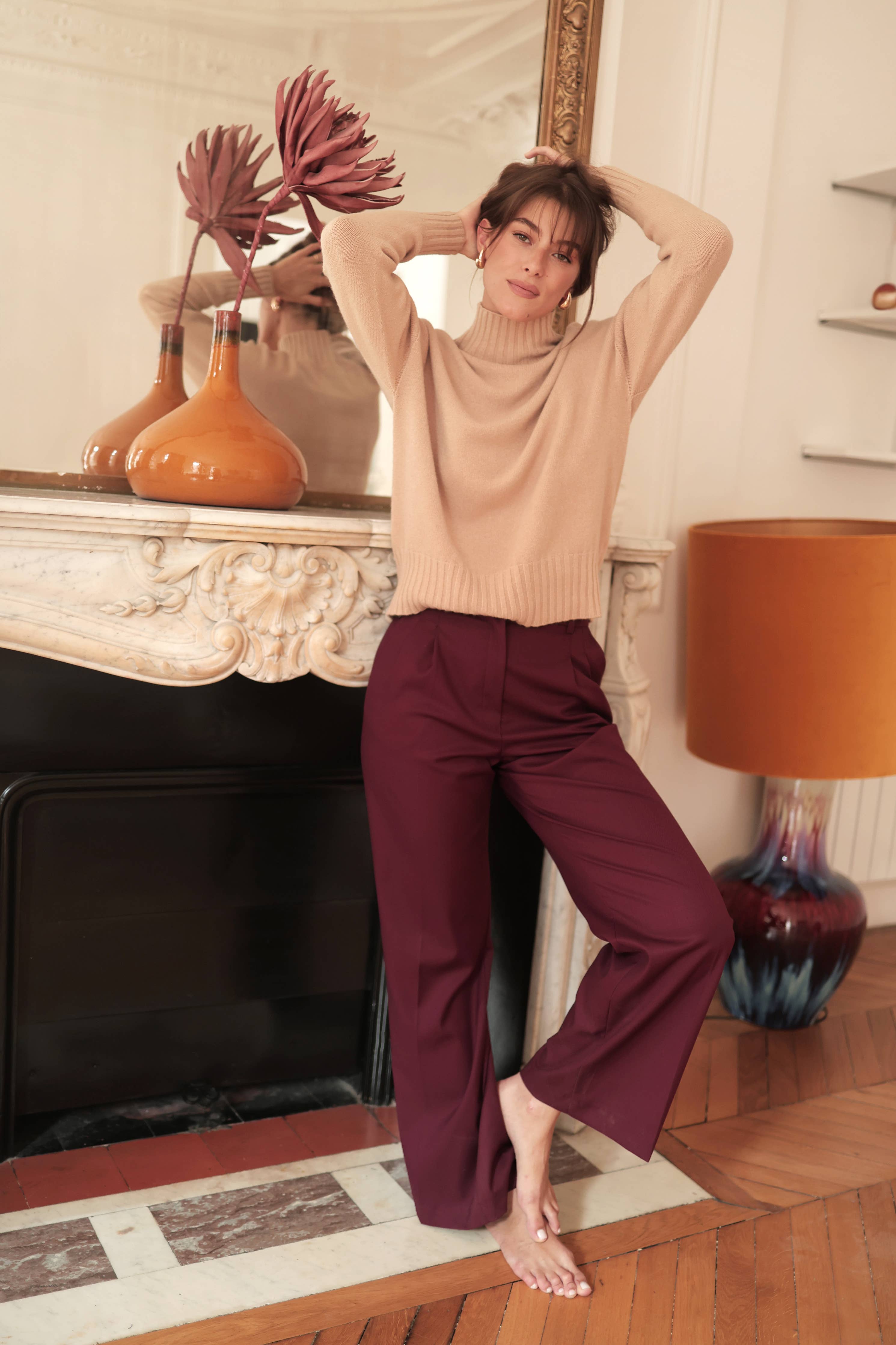 Burgundy Ettiene Pants
