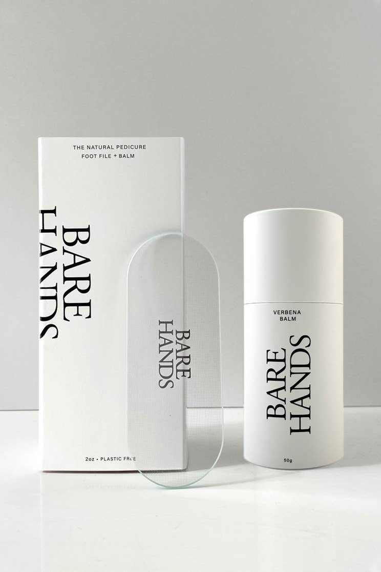 Bare Hands product packaging on a gray background