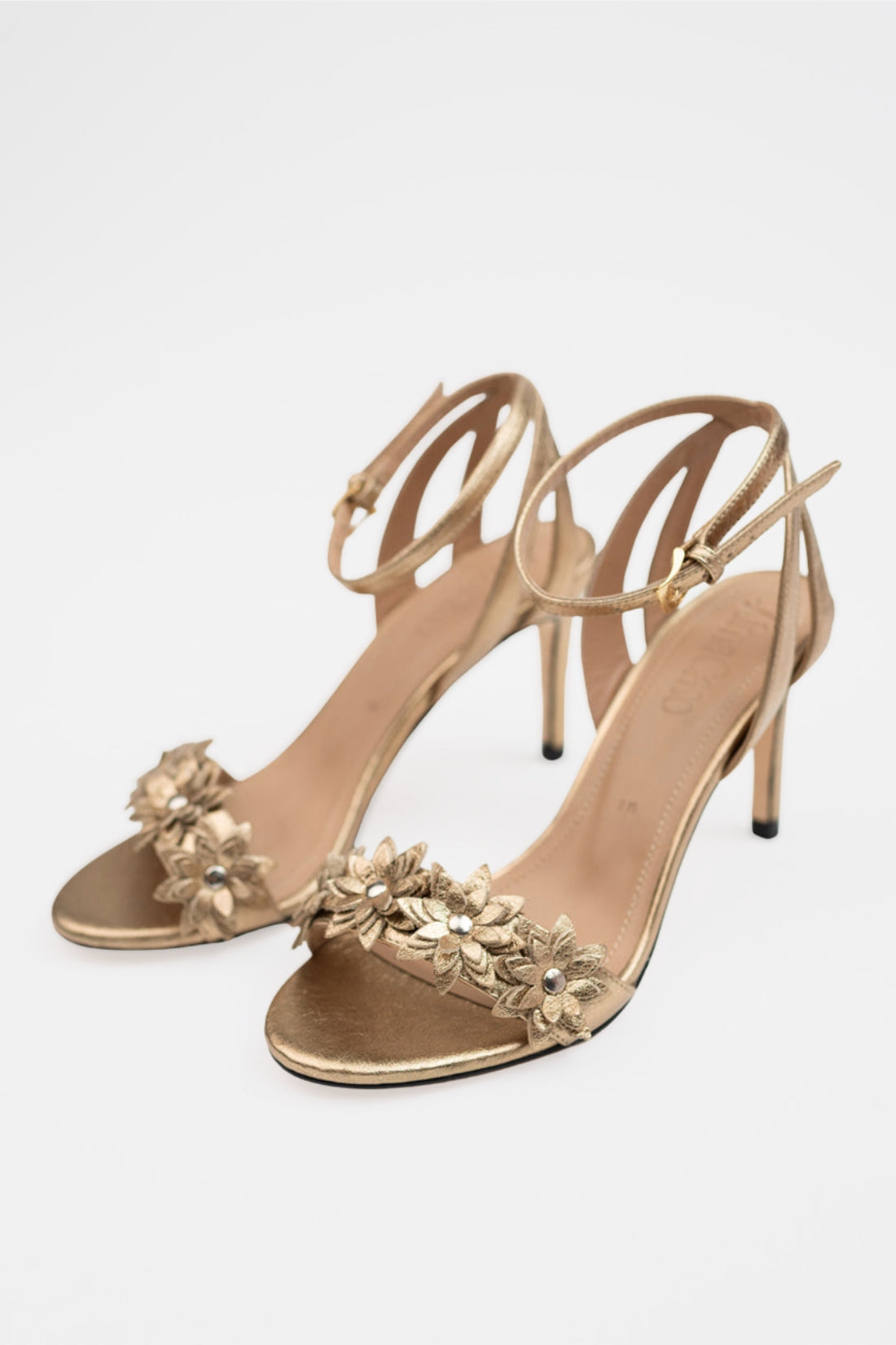 Lucia Gold Floral Sandal