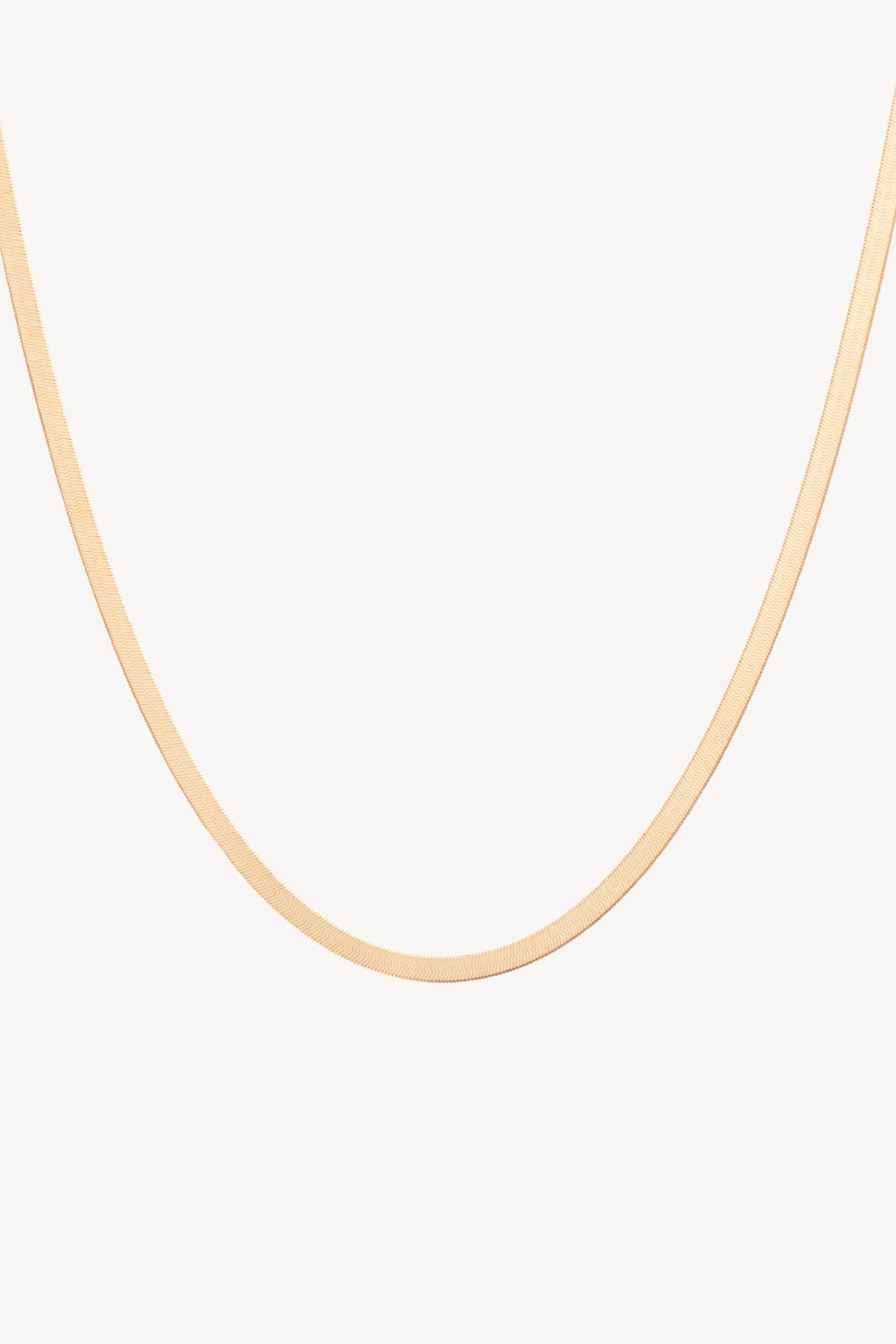 Gold Herringbone Chain Necklace