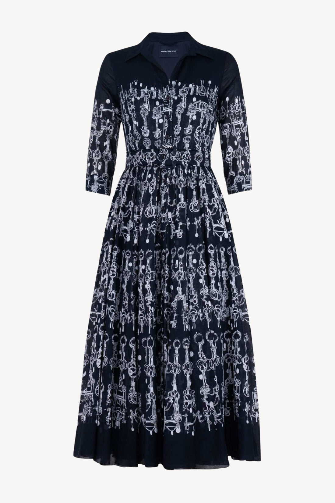 Aster Dress | Horse Chain in Deep Indigo