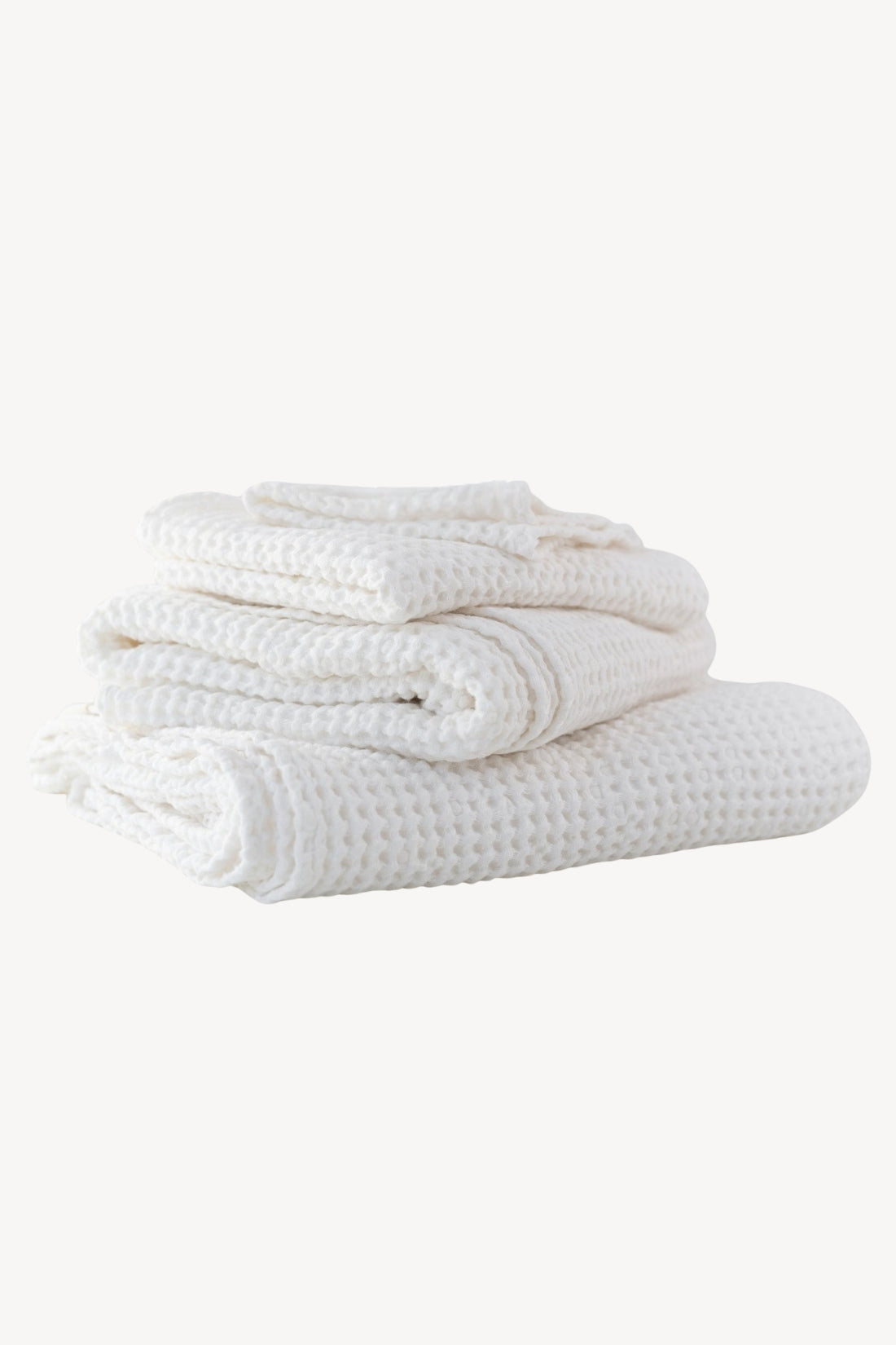 Linen Tales White Linen & Cotton Honeycomb Waffle Towel