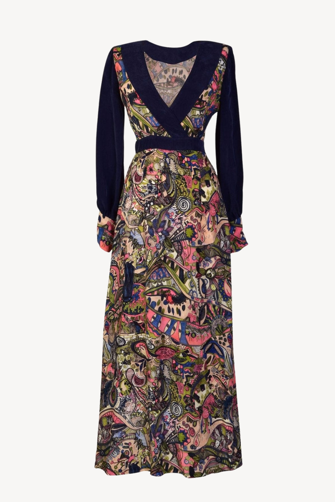 Larica Persian Hand Painted Maxi Dress