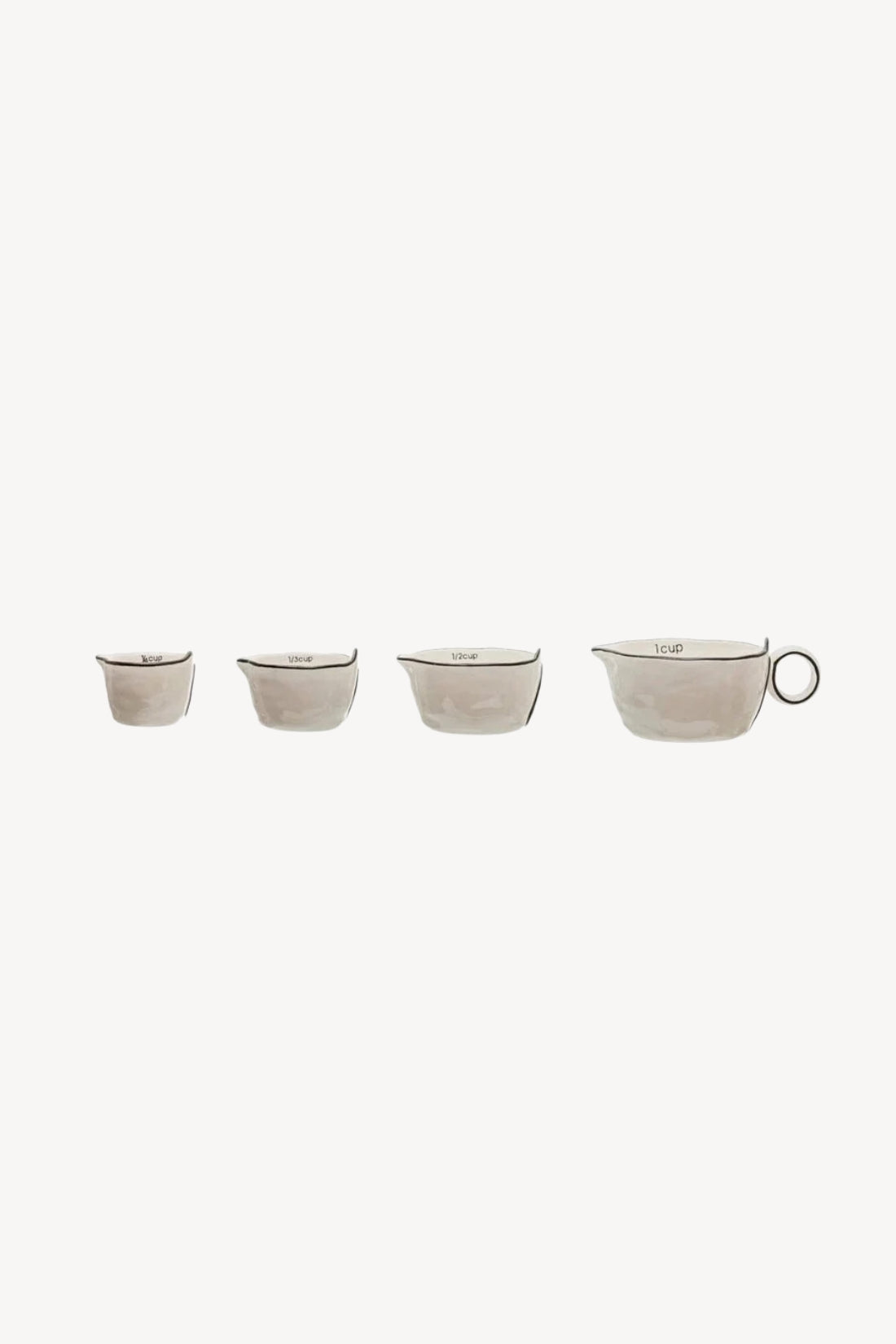 Stoneware Measuring Cups | Set of 4, Neutral Glaze