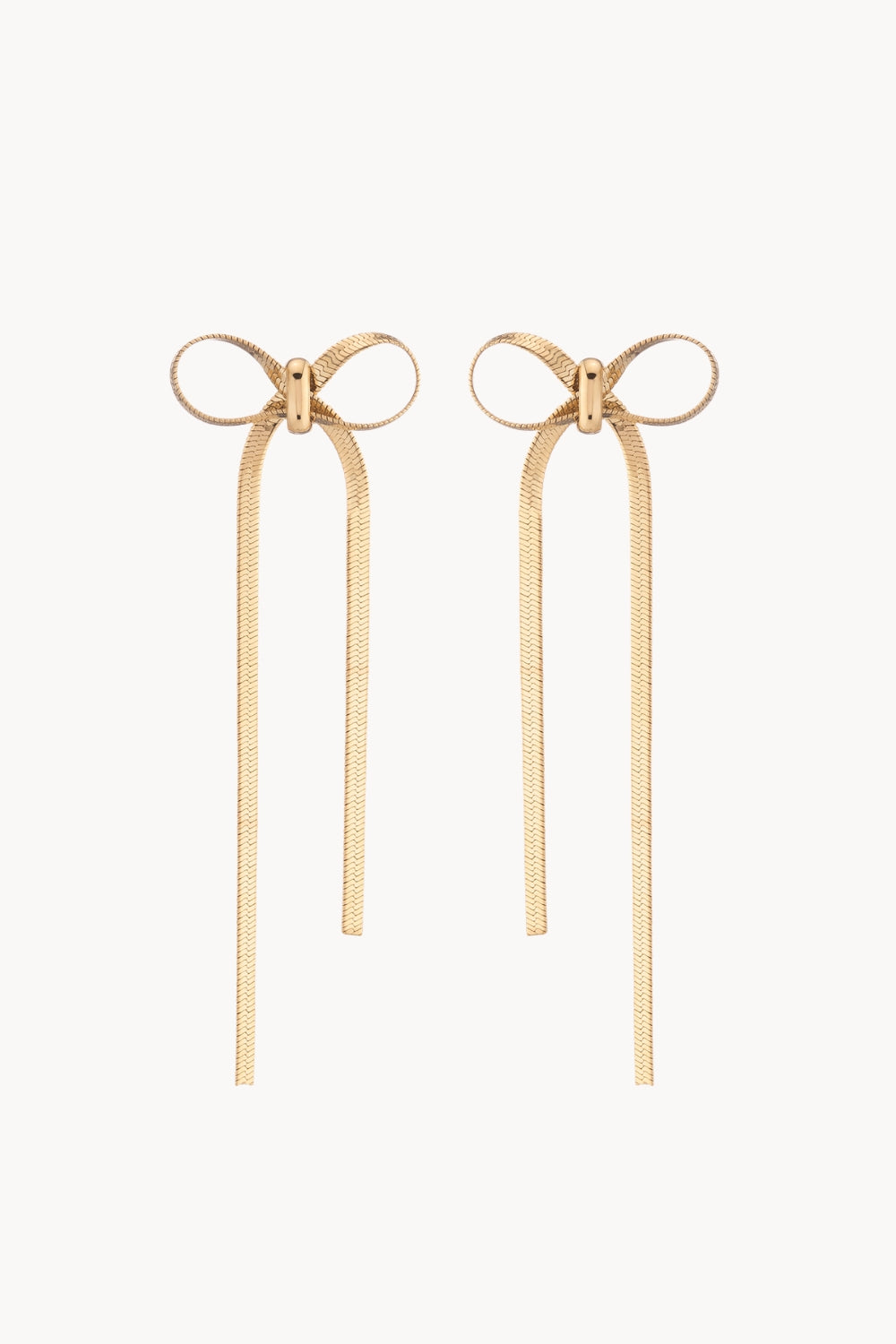 Mini Herringbone Bow Earrings