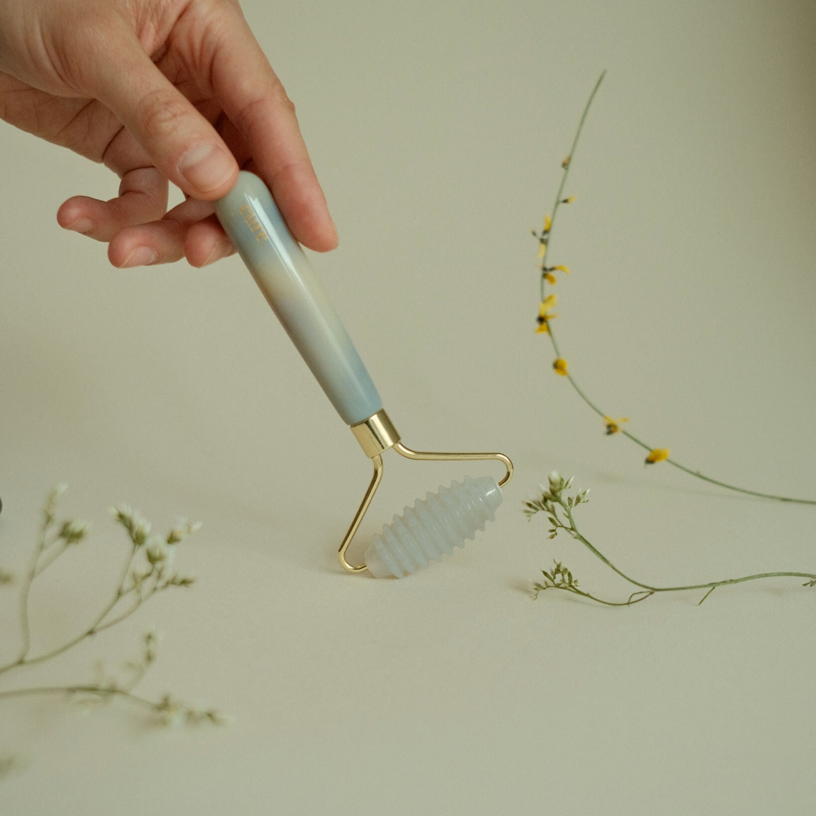 Natural Agate Spiked Facial Roller