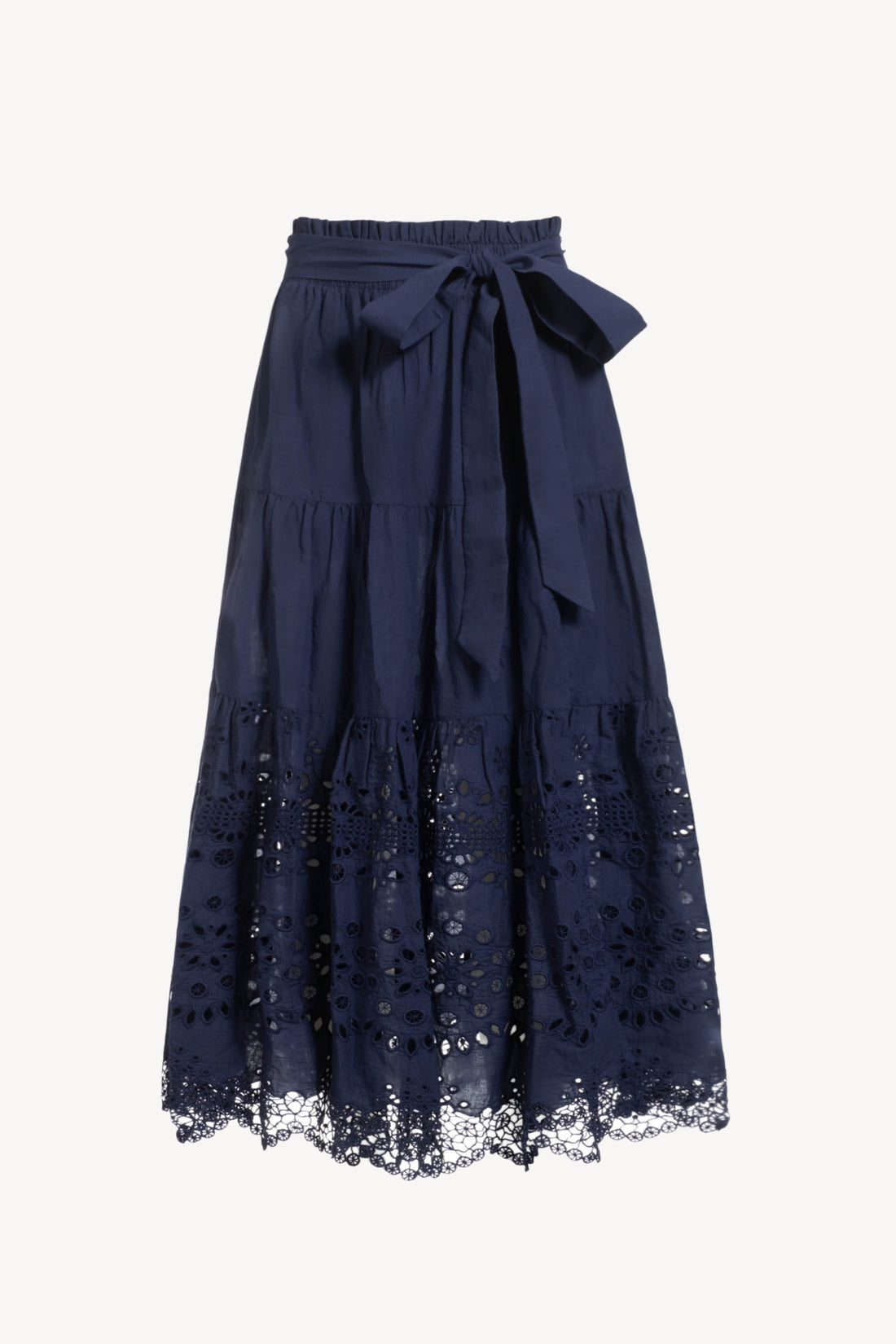 Jenni Skirt In Navy Calypso Eyelet
