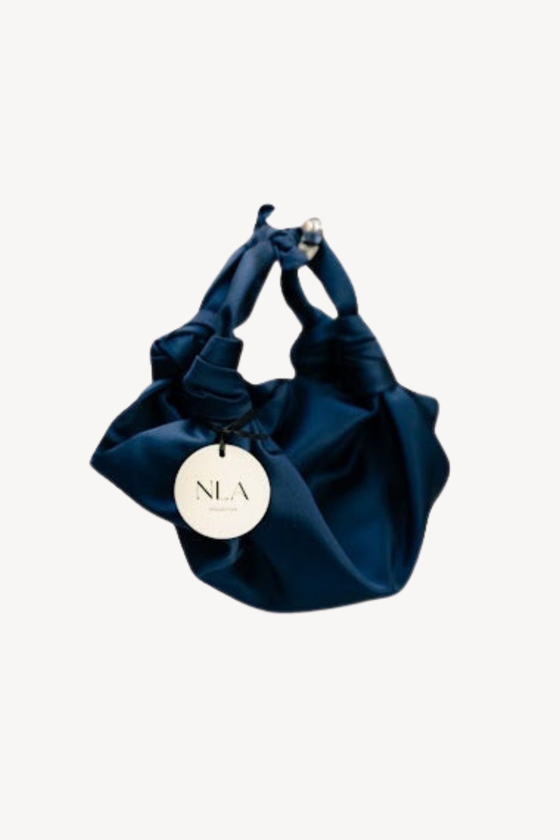 NAVY NLA SILK KNOT BAG