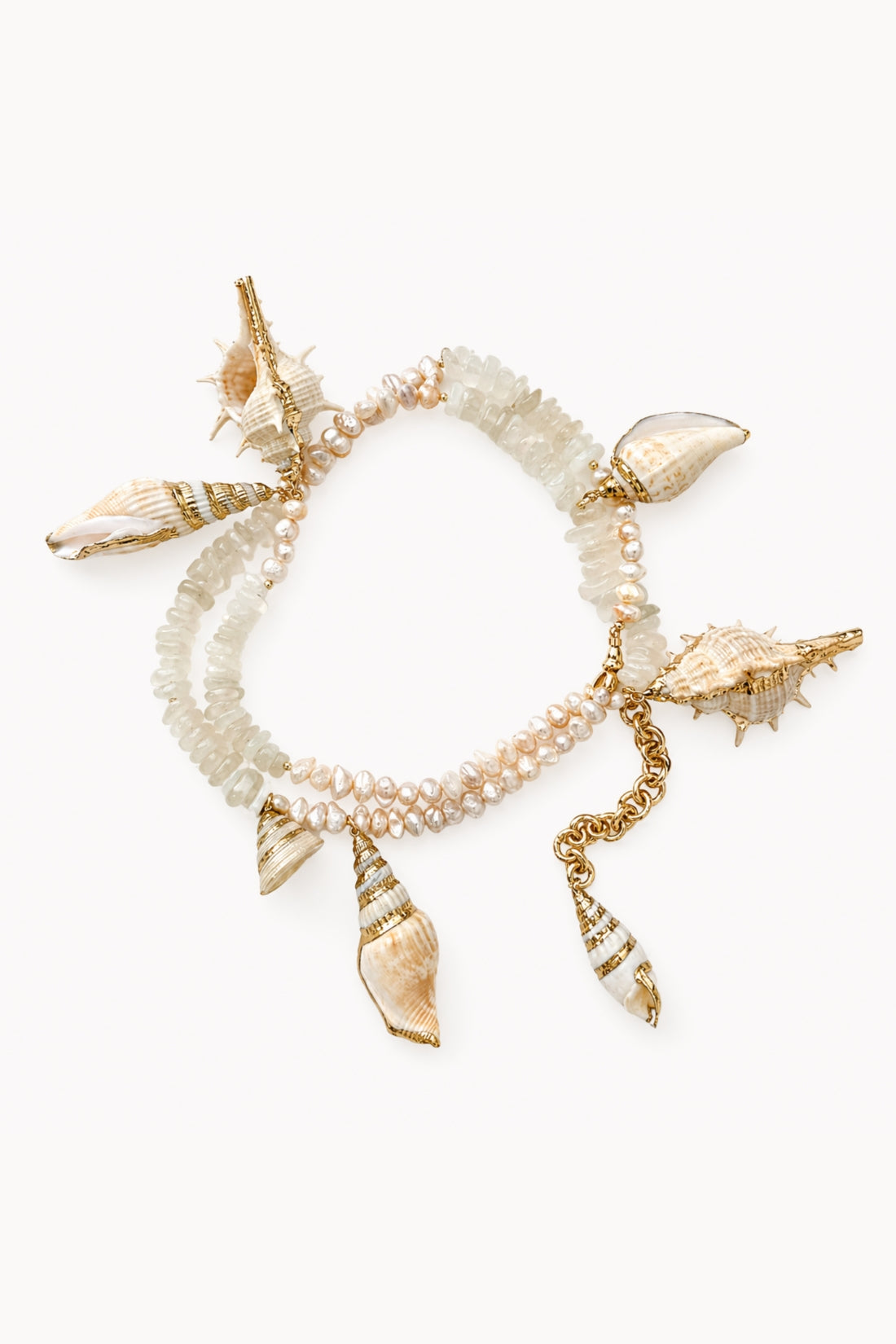 Grethia Pearl Mother of Pearl Shell Belly Chain