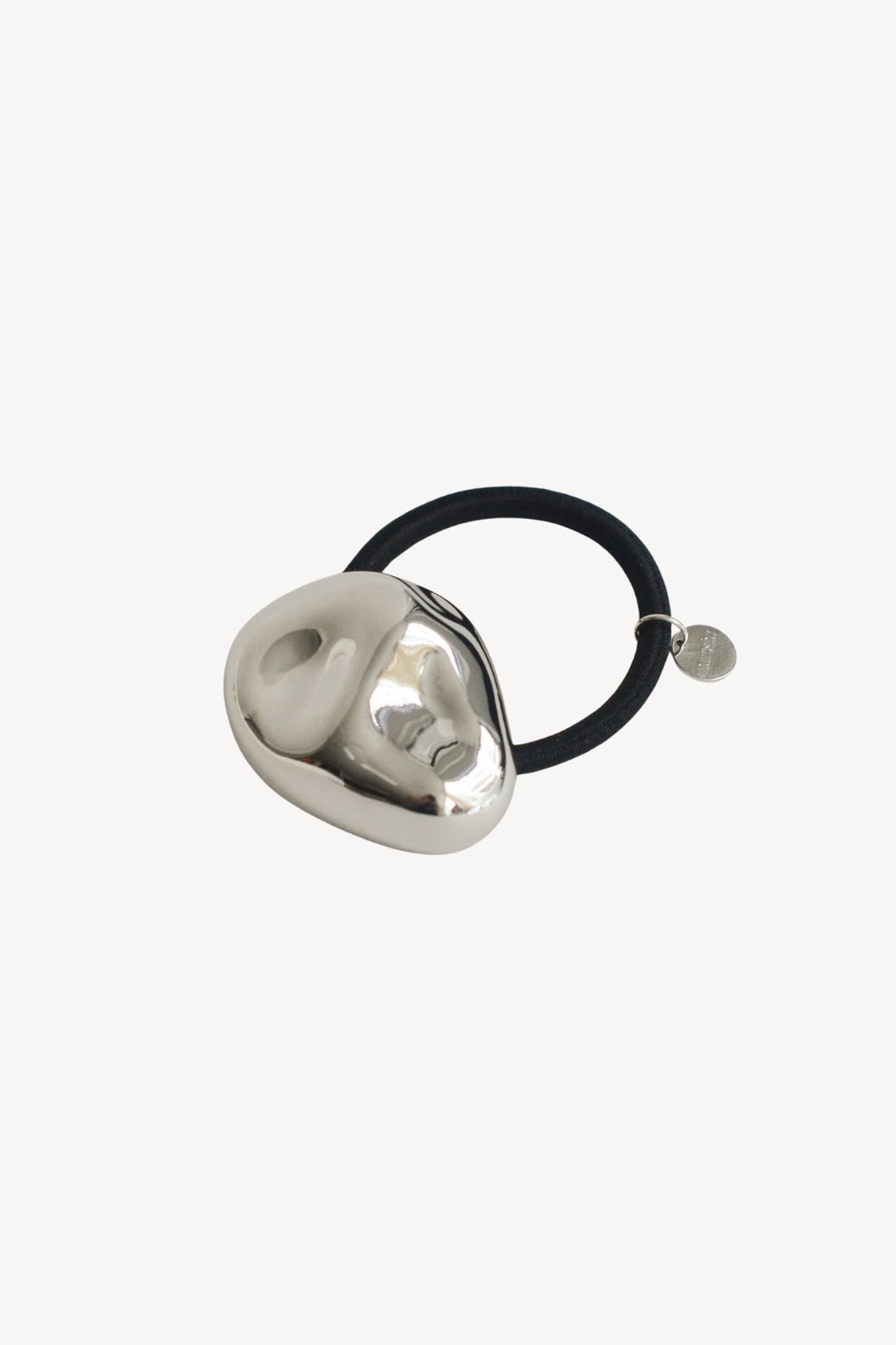 Large Pebble-Shaped Metal Hair Tie