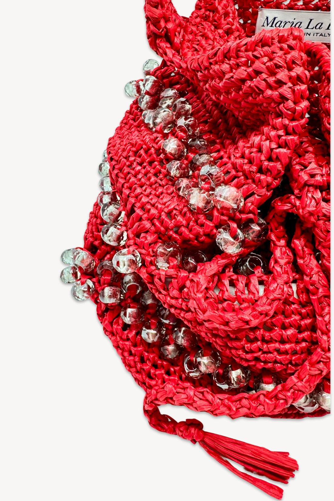 Red Crystal Bucket Bag