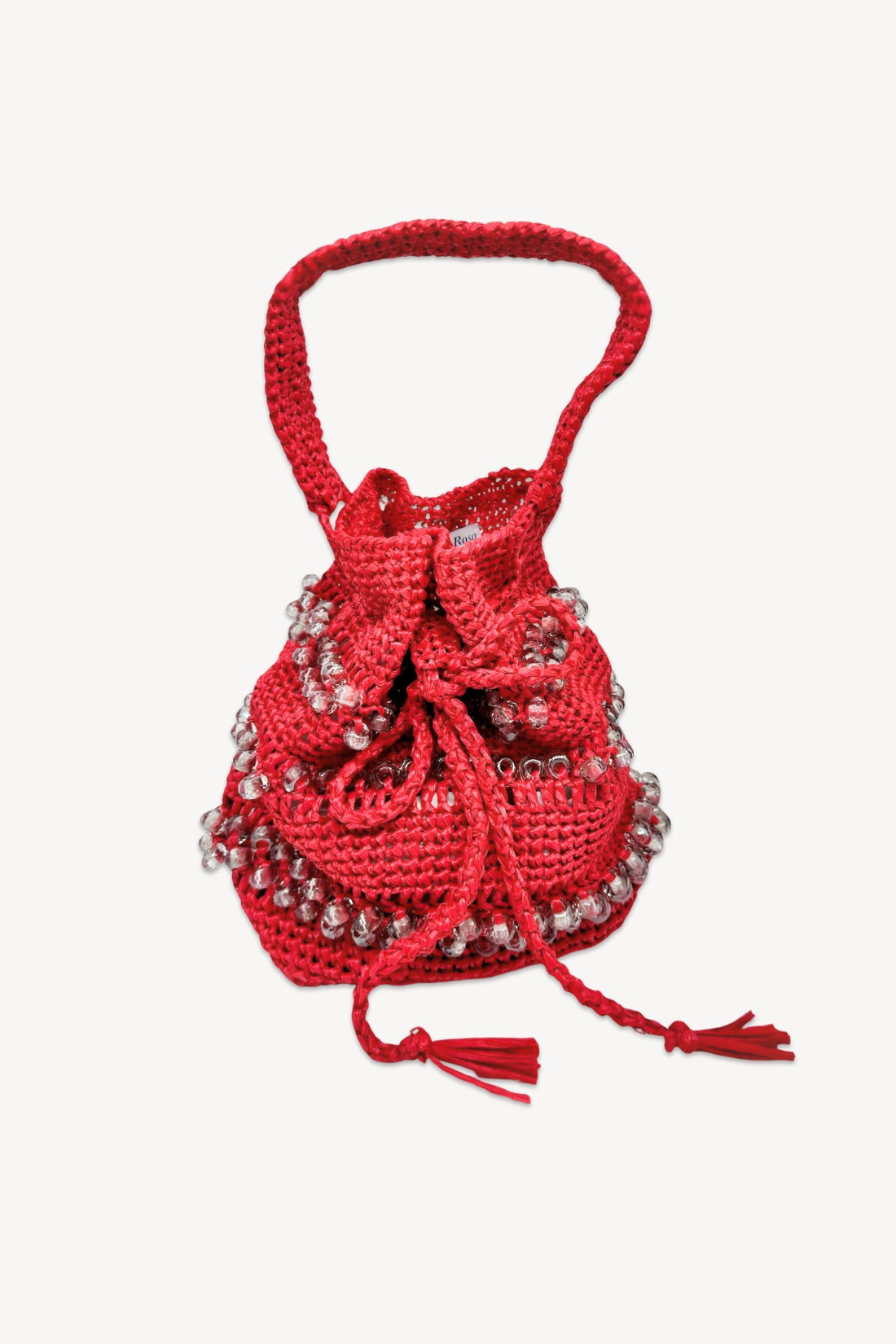 Red Crystal Bucket Bag