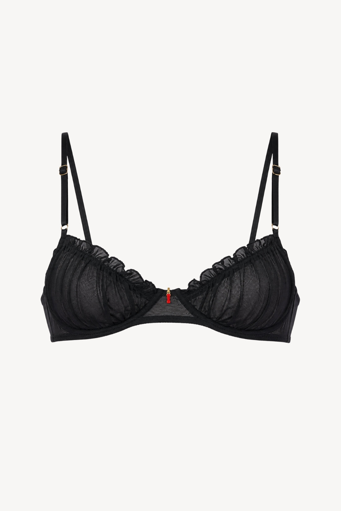 Ghjulia Silk and Mesh Bra | Sea Urchin
