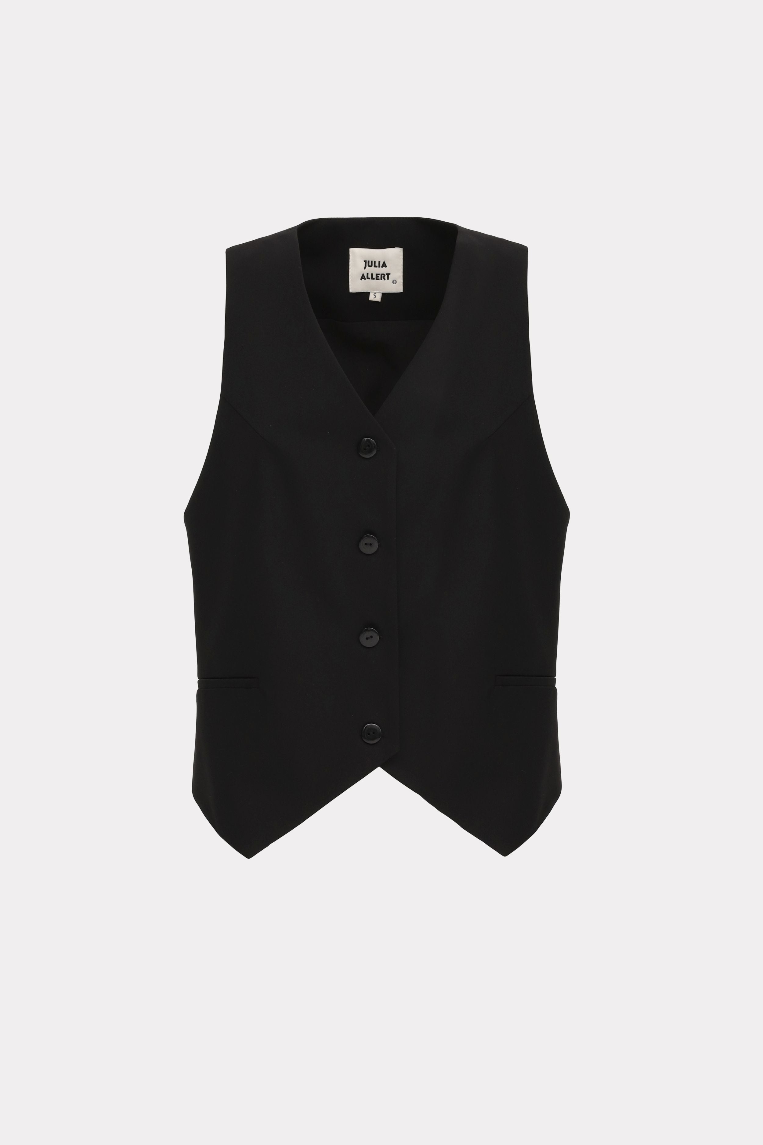 Vintage-Inspired Blouse And Suit Style Vest | Set Ivory & Black