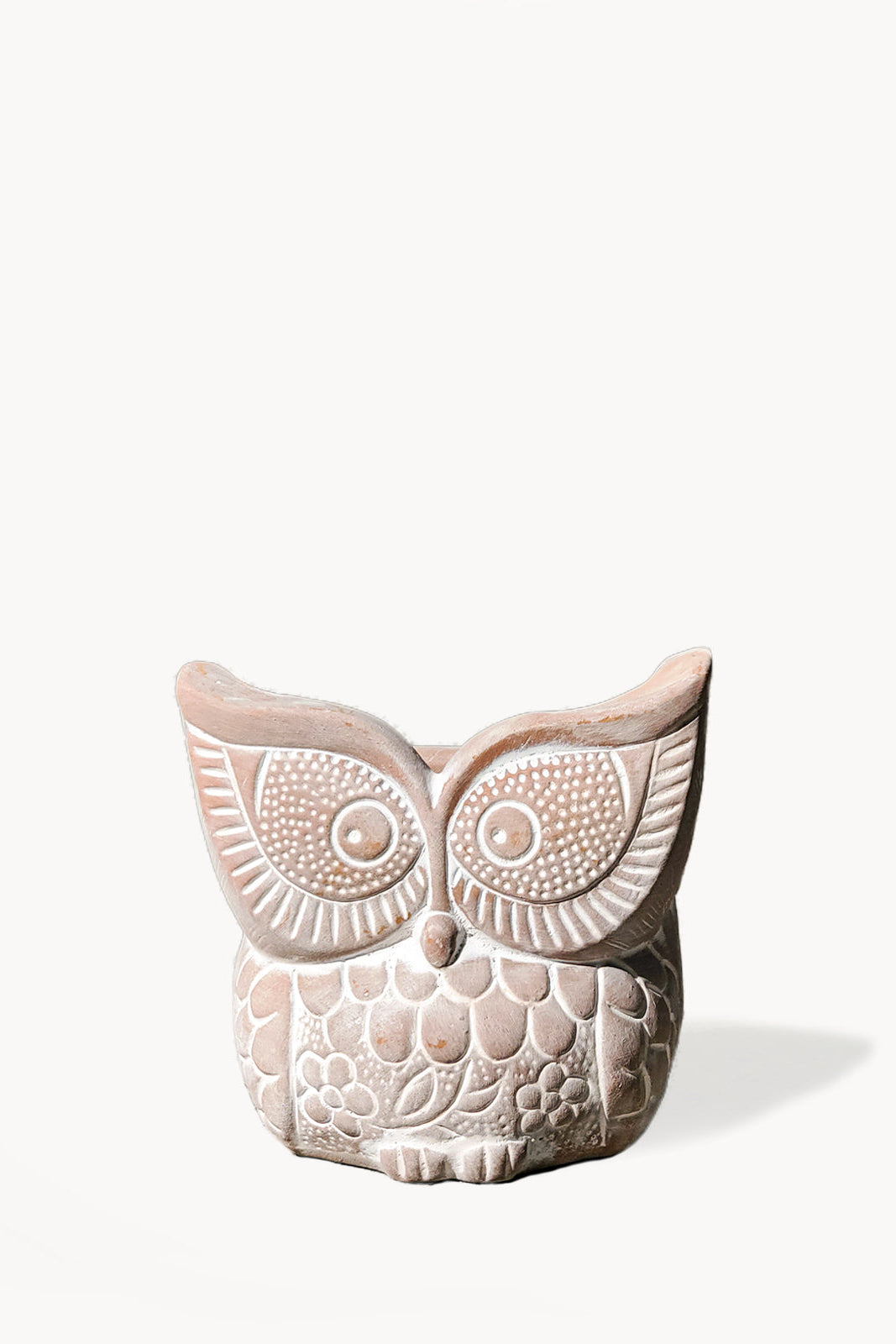 Terracotta Pot - Big Eye Owl-0