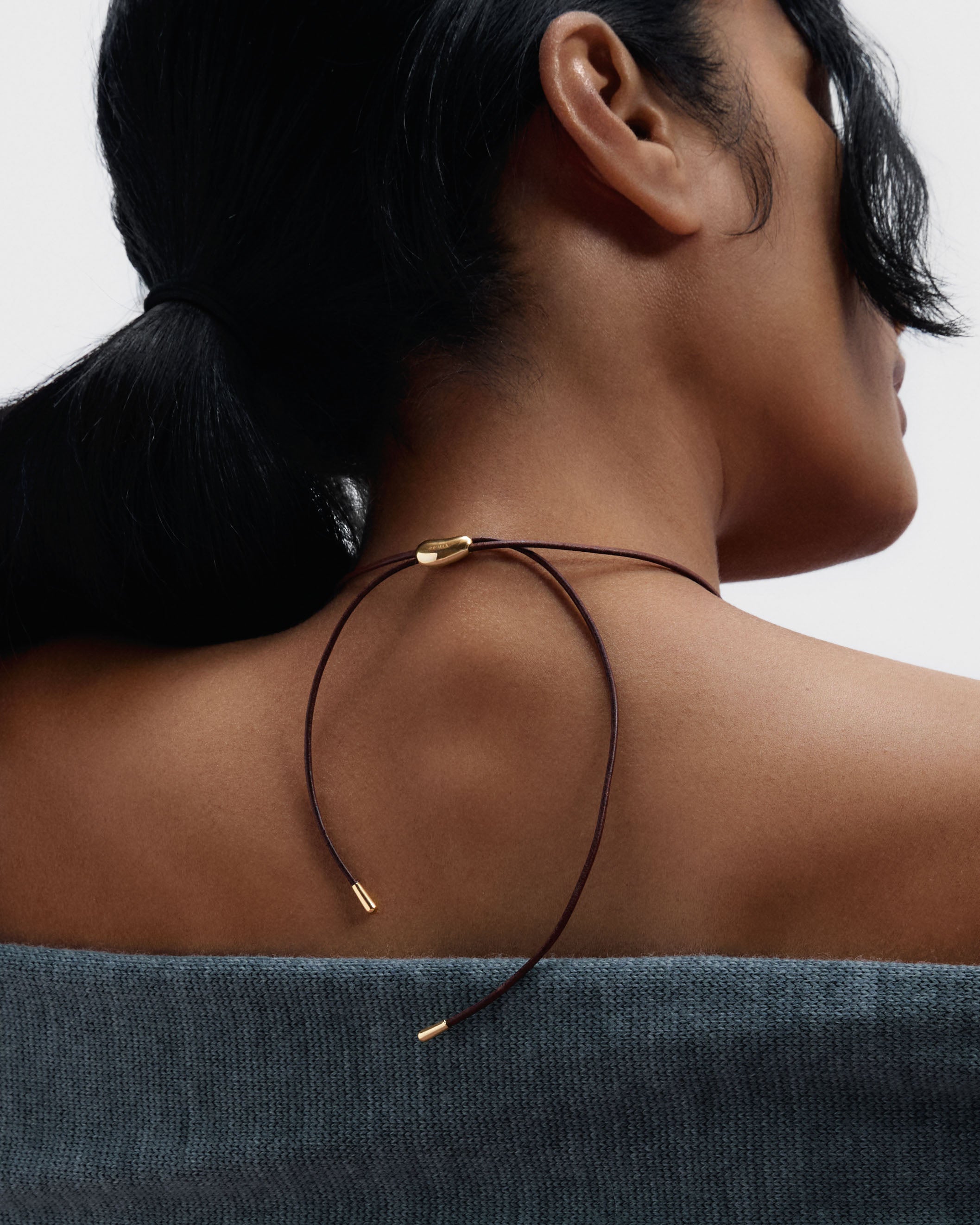 Quartz Luna Cord Necklace