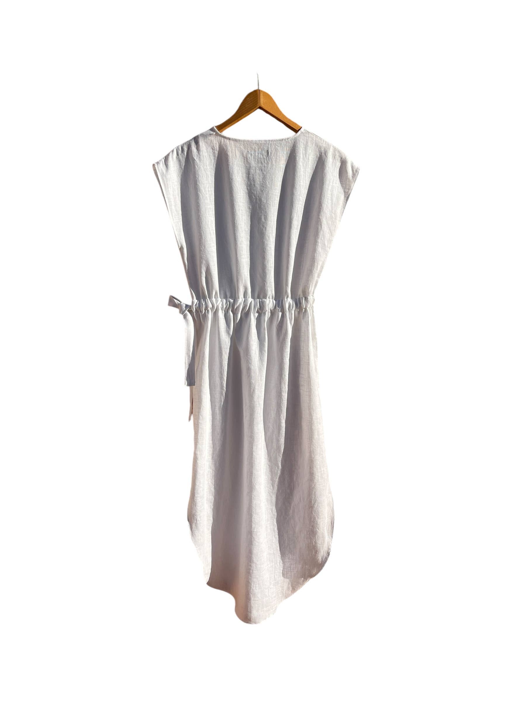 Corisia Hand-Embroidered Organic Linen Dress