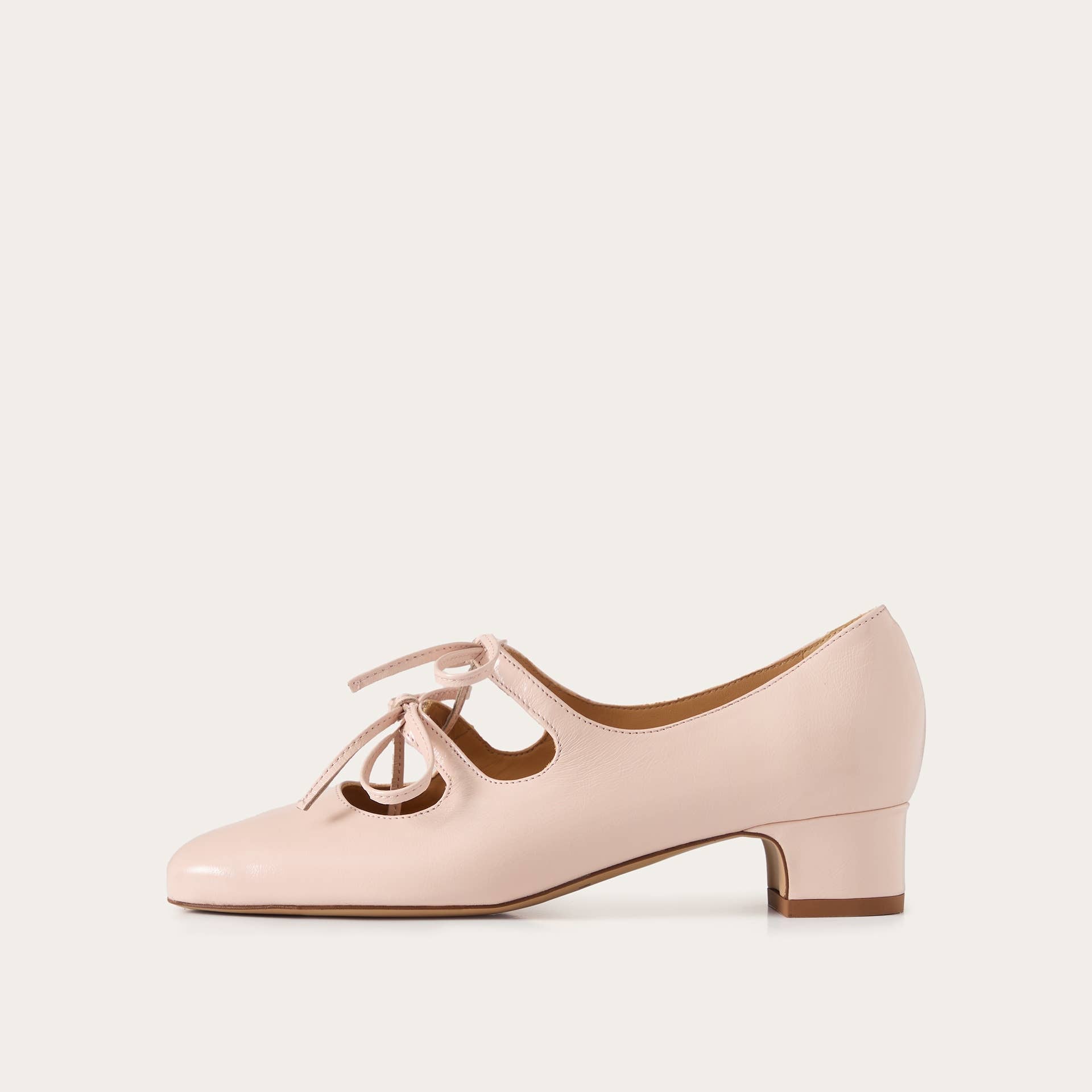 Greta Heels in Light Pink Gloss