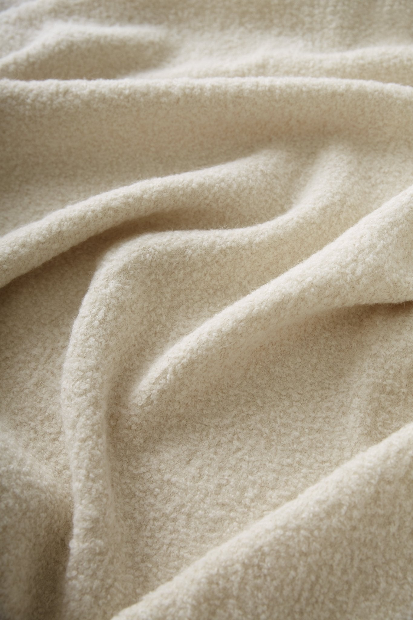 Fringe Bouclé Throw | Cloud