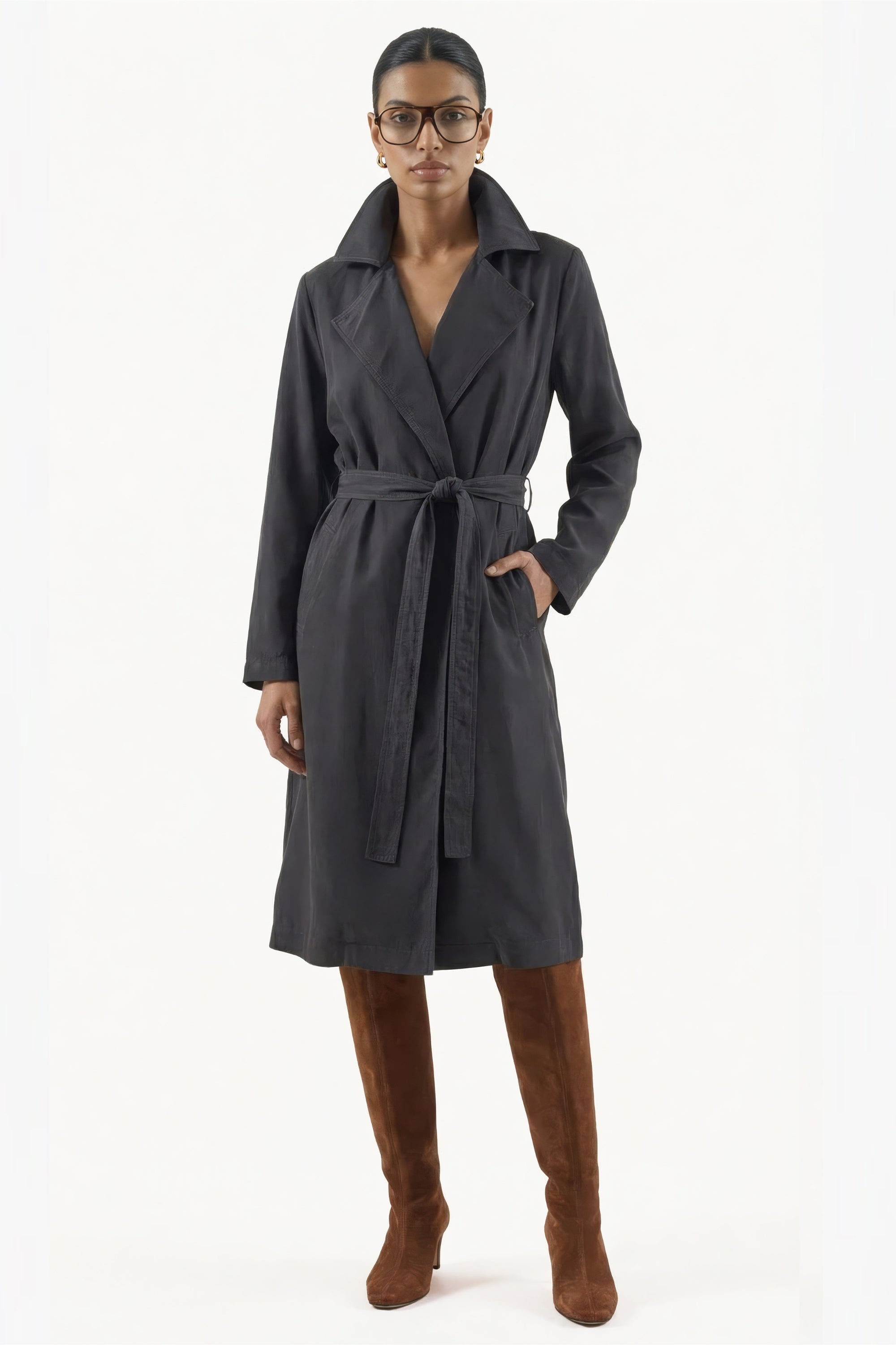 The Silver Lining Sandwashed Trench Coat