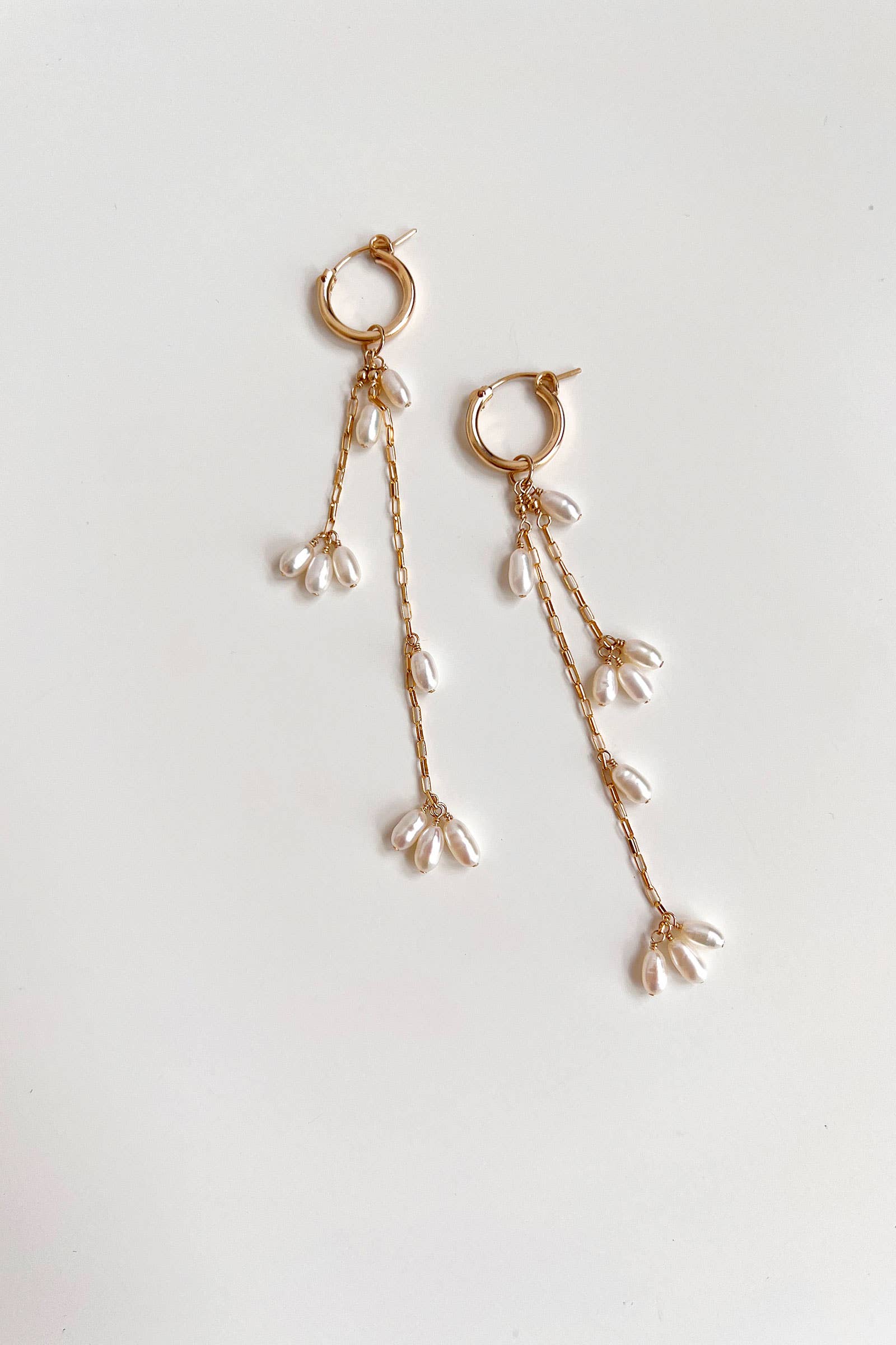 Falling Petals Mini Hoop Earrings