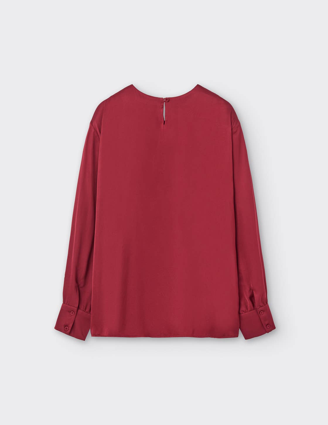 Crimson Satin Blouse