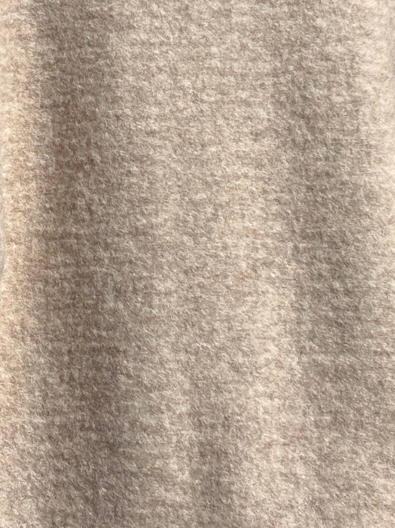 Cigala Coat in Beige Organic Wool