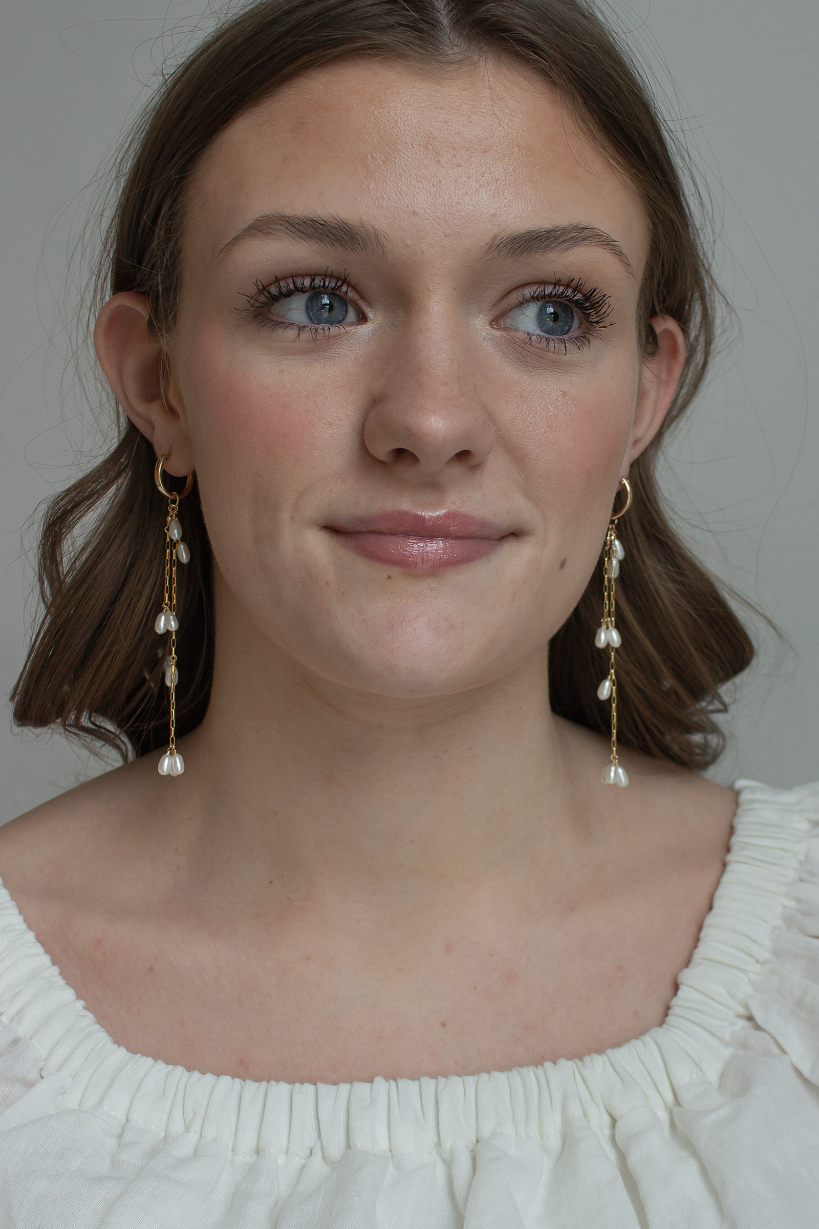 Falling Petals Mini Hoop Earrings